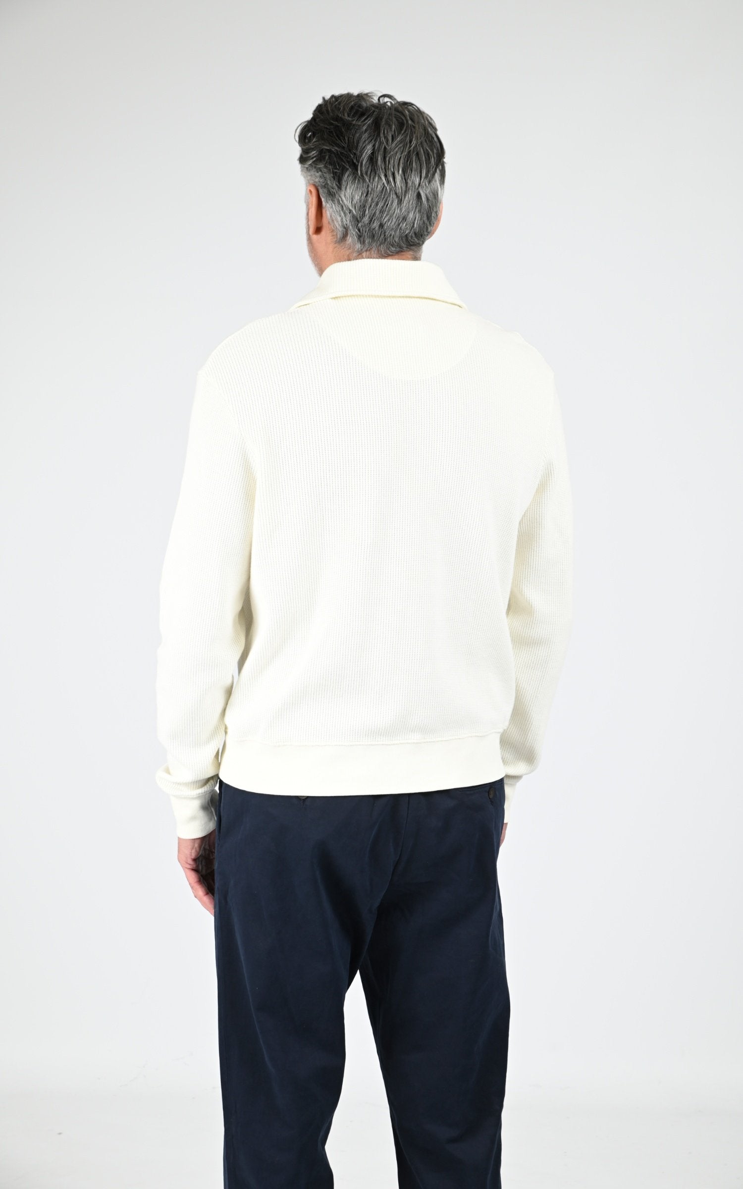 Sweat Textile Homme Rivieras, modèle Alderney de couleur ecru 6