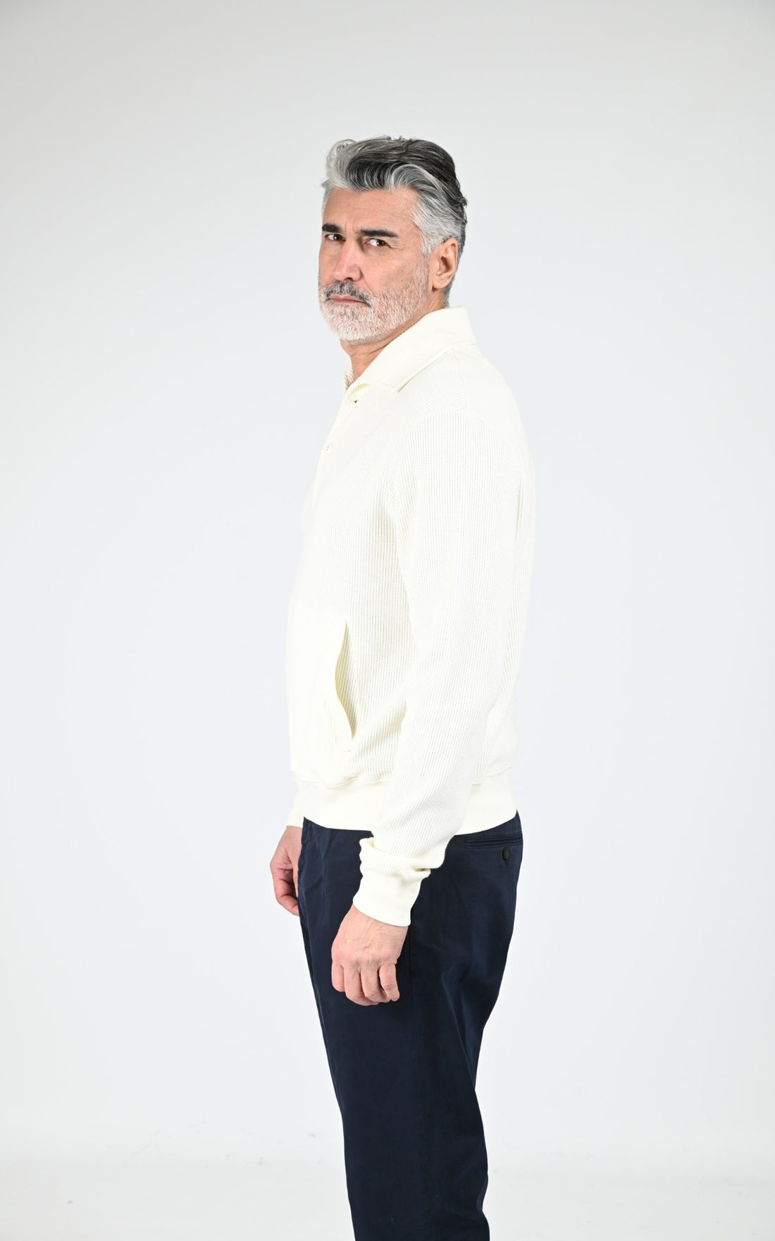 Sweat Textile Homme Rivieras, modèle Alderney de couleur blanc