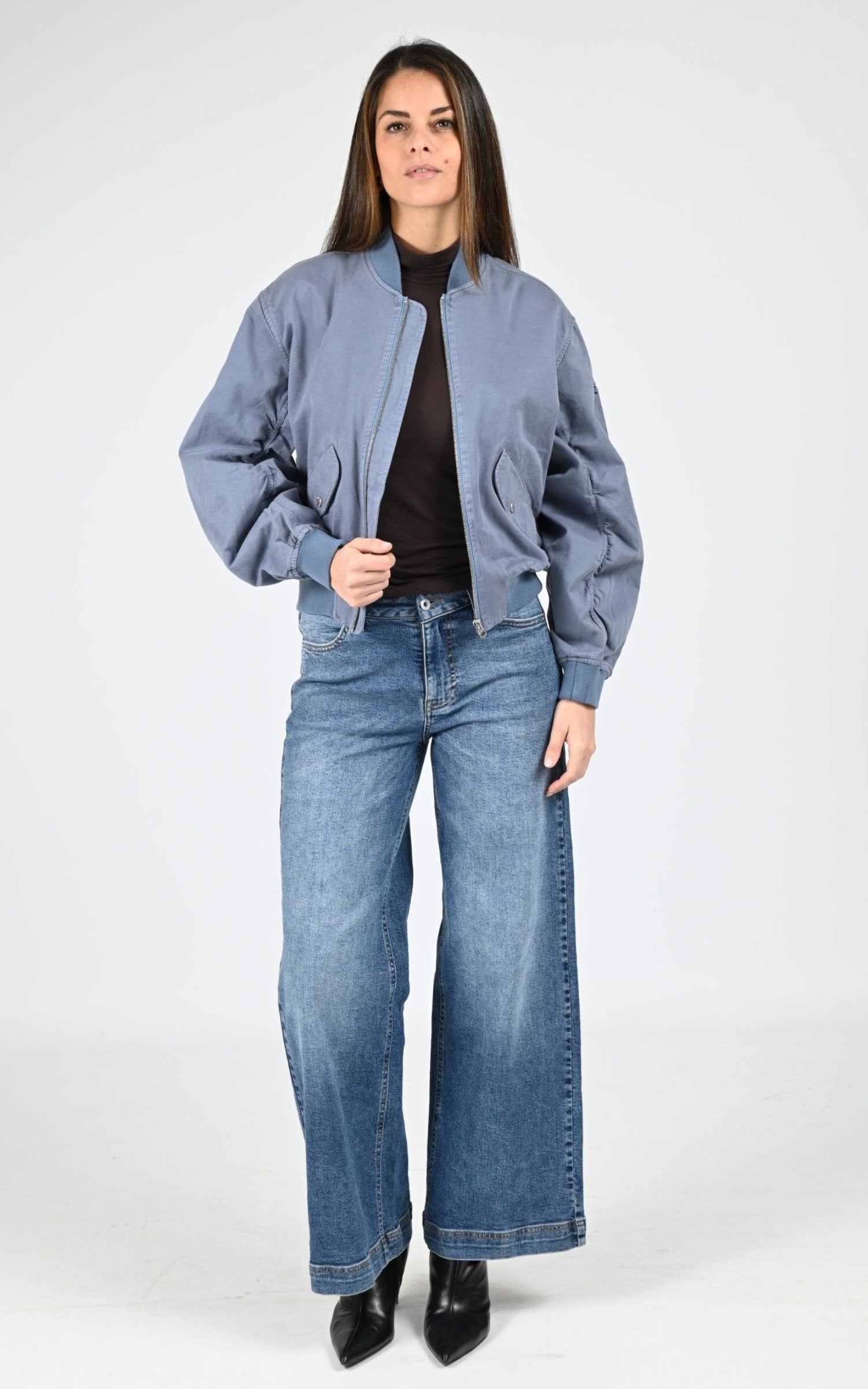 Blouson Textile Femme Schott, modèle Alicia w de couleur lake