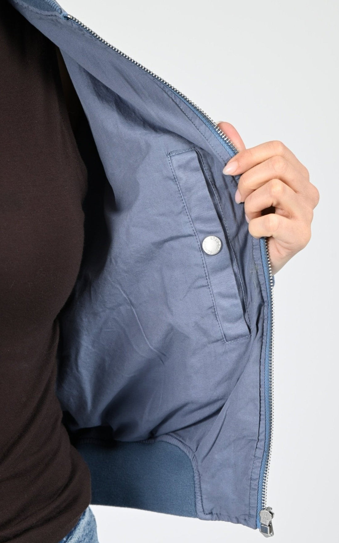 Blouson Textile Femme Schott, modèle Alicia w de couleur lake