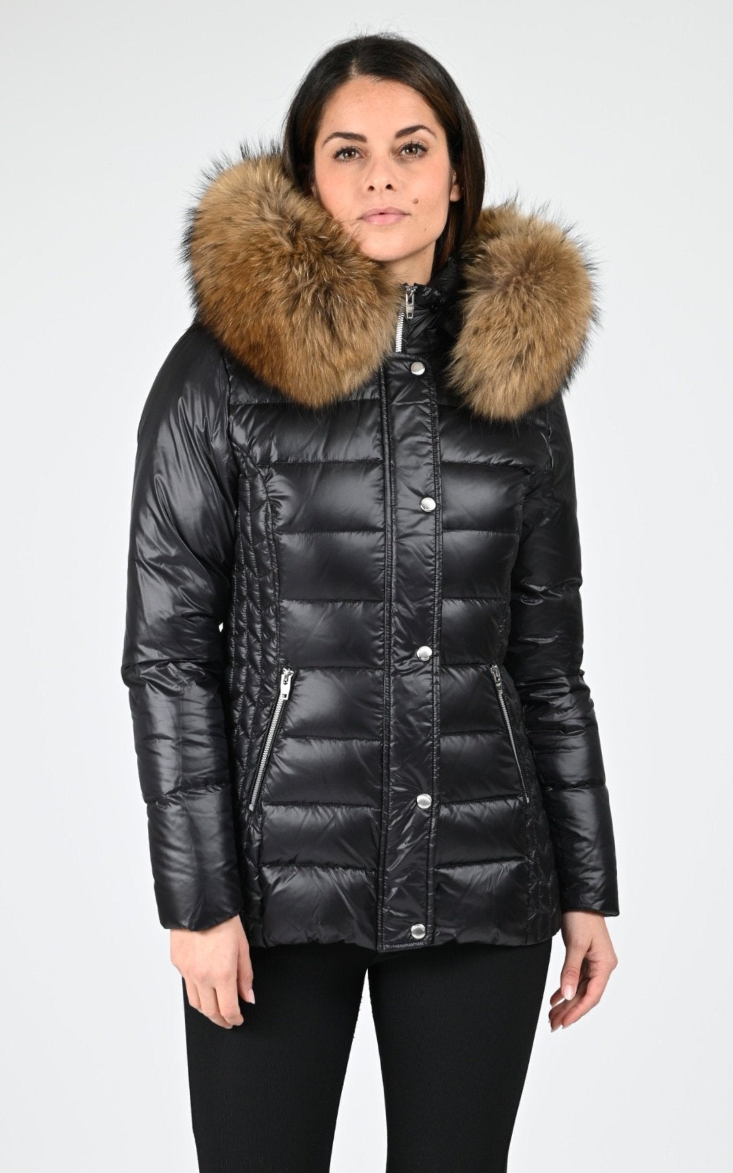 Ves doudoune Textile Femme Saki, modèle Alma jacket de couleur black natural 89915 1