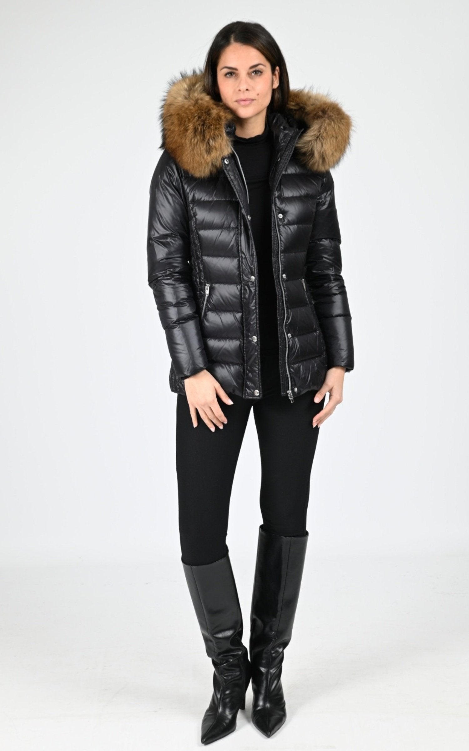 Ves doudoune Textile Femme Saki, modèle Alma jacket de couleur black natural 89915 2