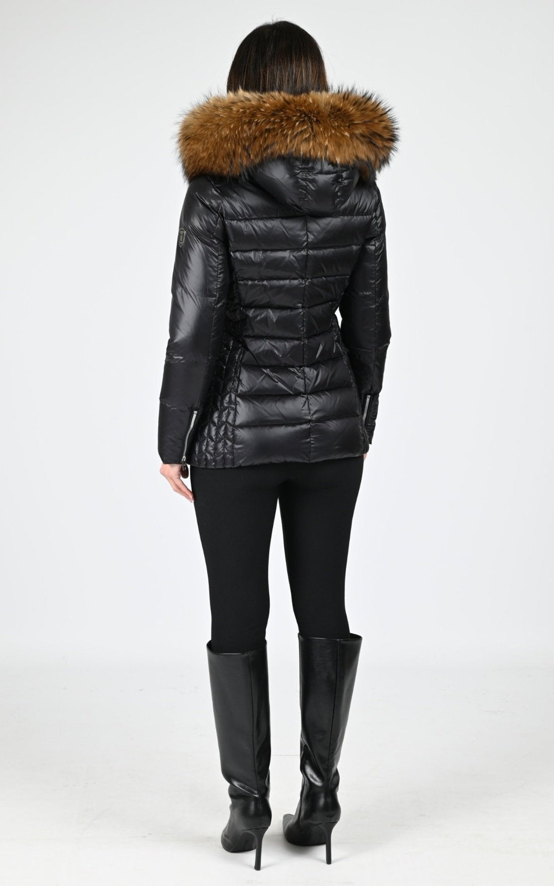 Ves doudoune Textile Femme Saki, modèle Alma jacket de couleur black natural 89915