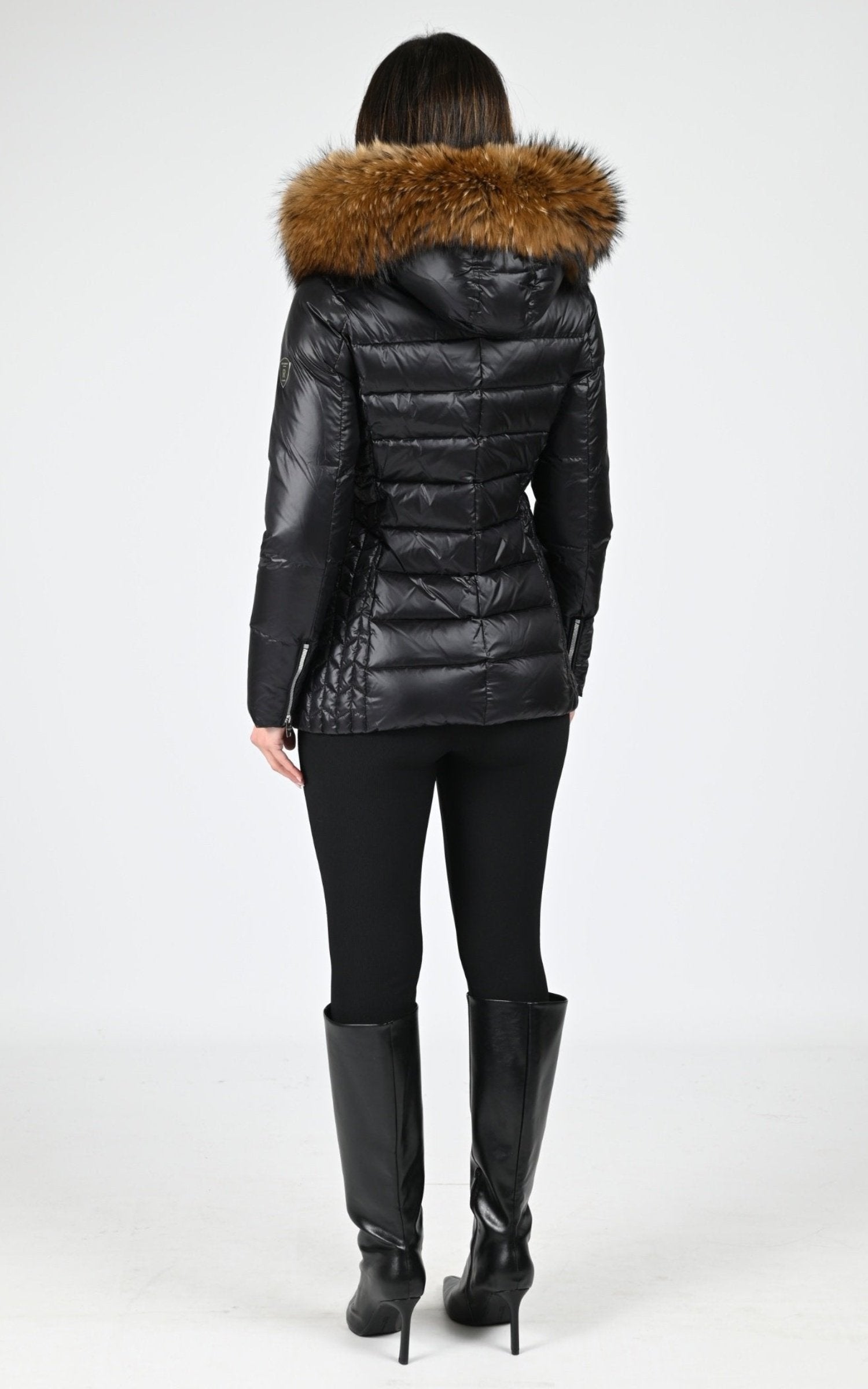 Ves doudoune Textile Femme Saki, modèle Alma jacket de couleur black natural 89915