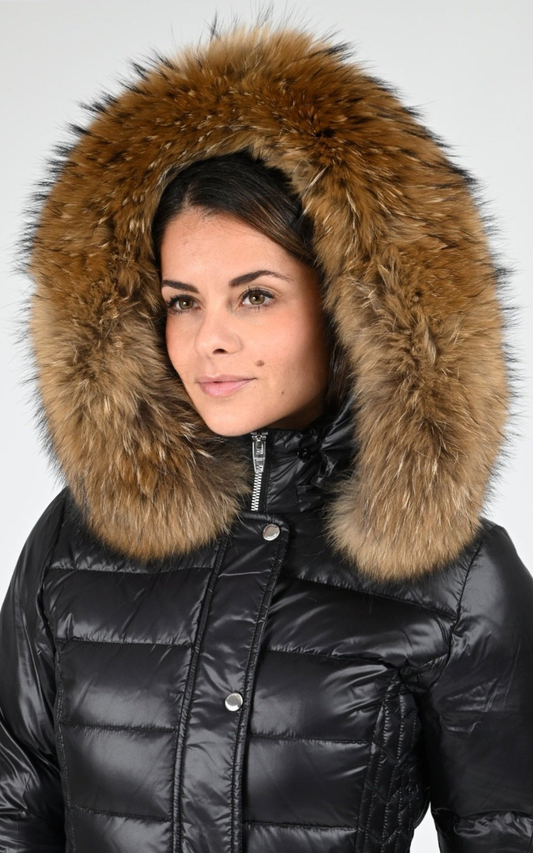 Ves doudoune Textile Femme Saki, modèle Alma jacket de couleur black natural 89915