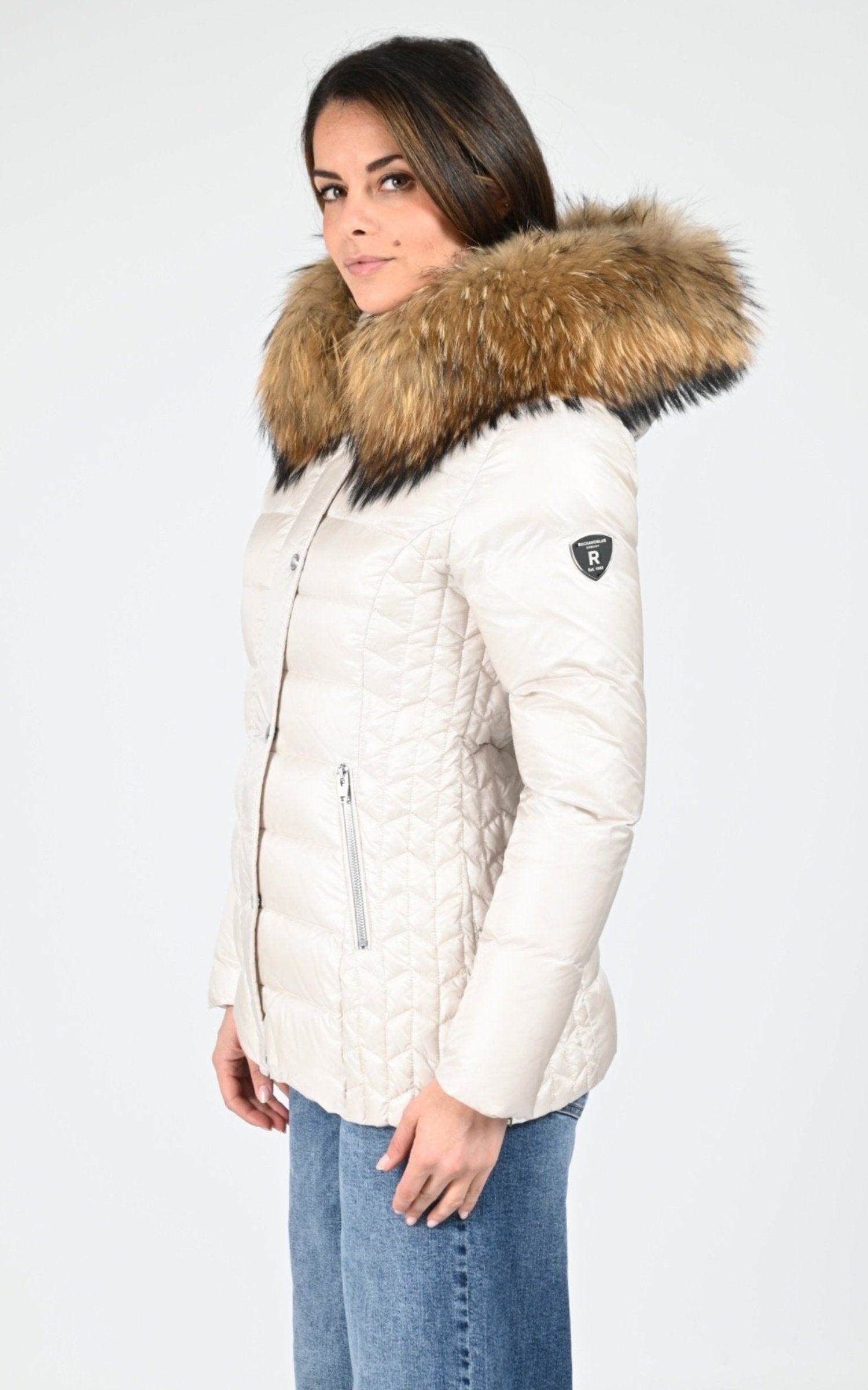 Ves doudoune Textile Femme Saki, modèle Alma jacket de couleur moonbeam 91515 3