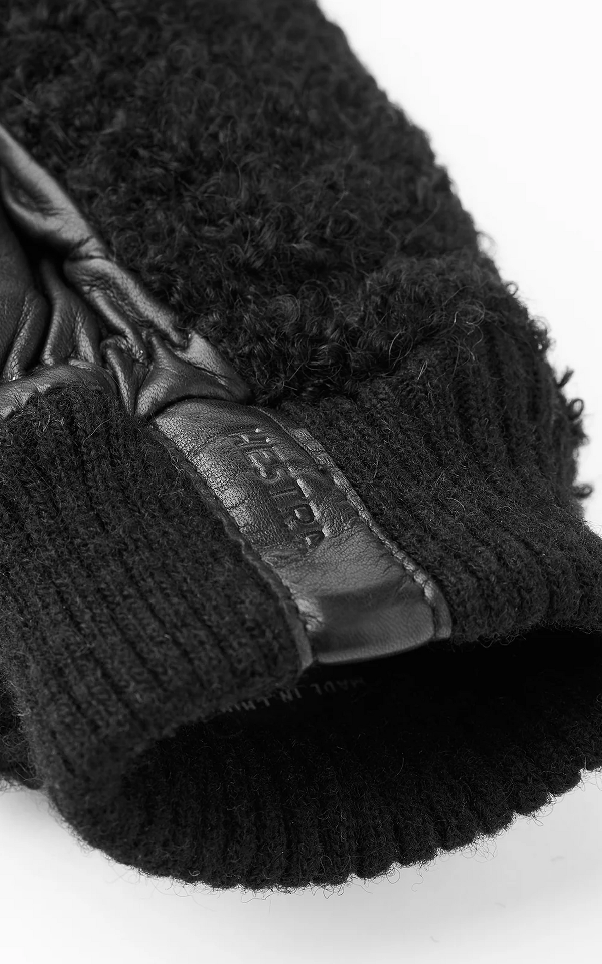 Moufles laine alpaga noir