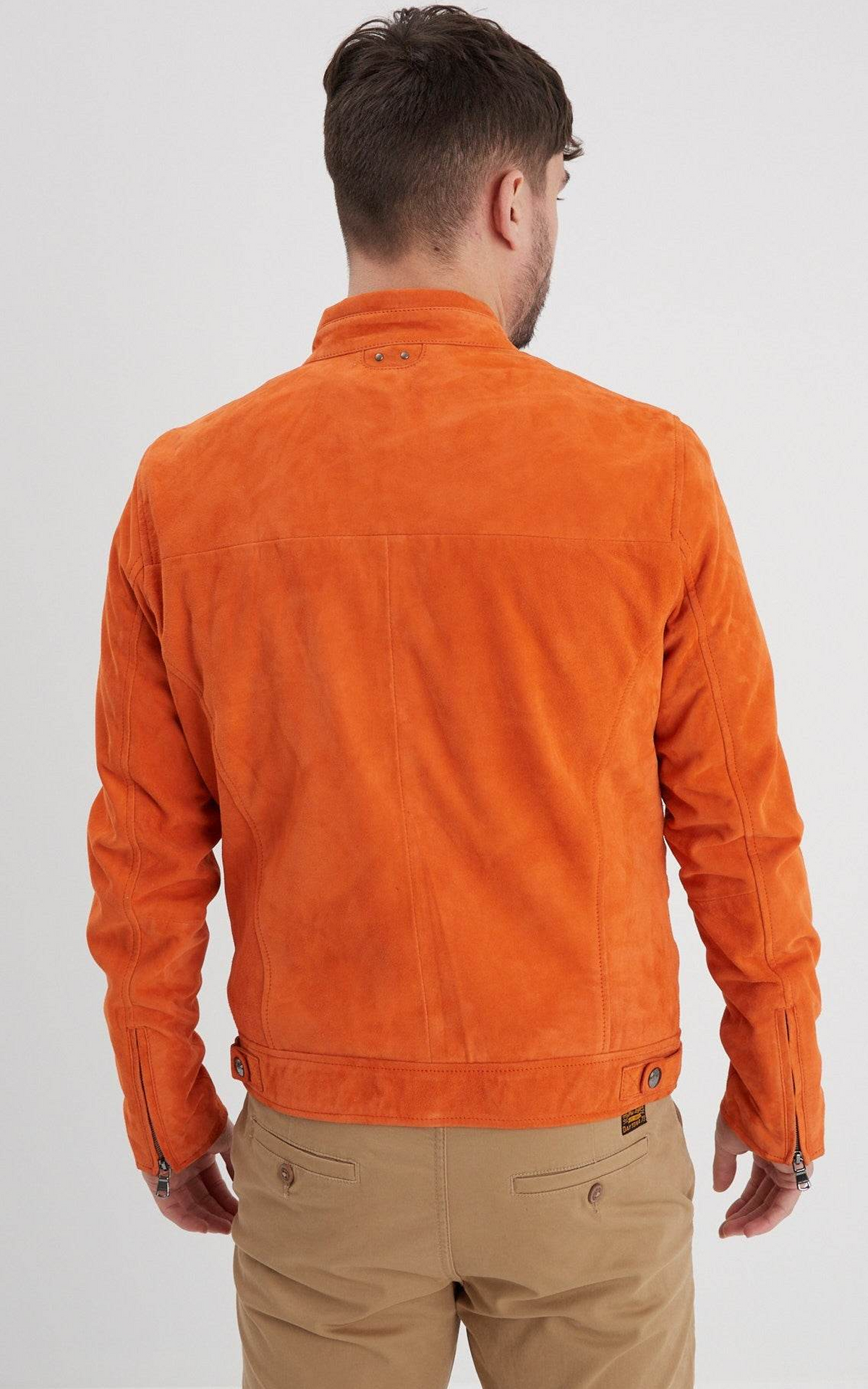 Blouson daim Delf orange