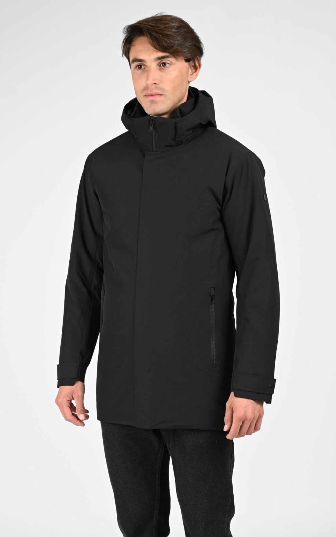 Parka Textile Homme Scandinavian Edition, modèle Ambit ii de couleur onyx