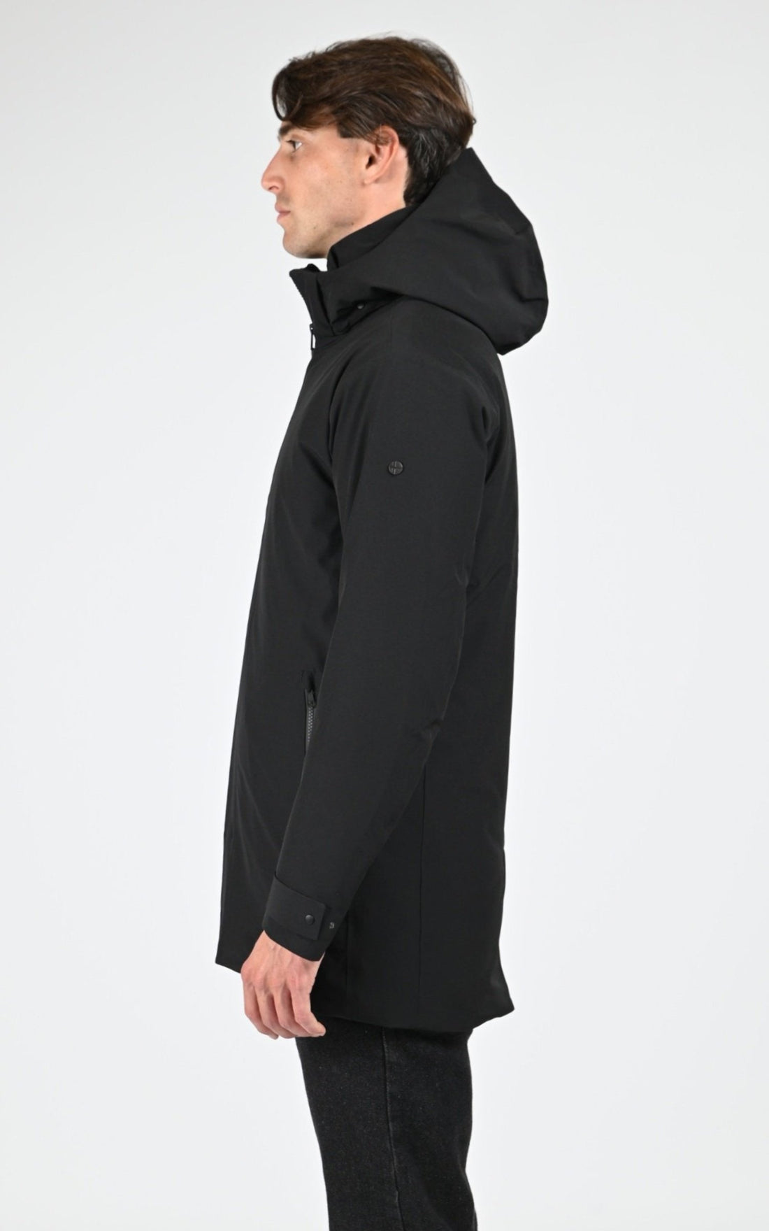 Parka Textile Homme Scandinavian Edition, modèle Ambit ii de couleur onyx