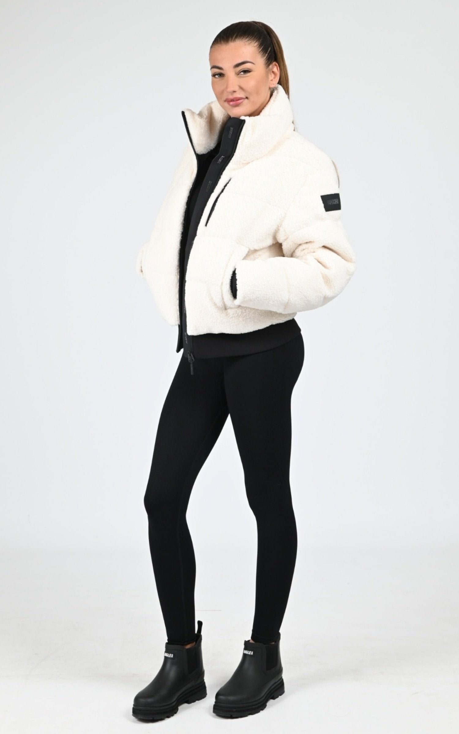 Bl doudoune Textile Femme Mackage, modèle Anaya de couleur cream