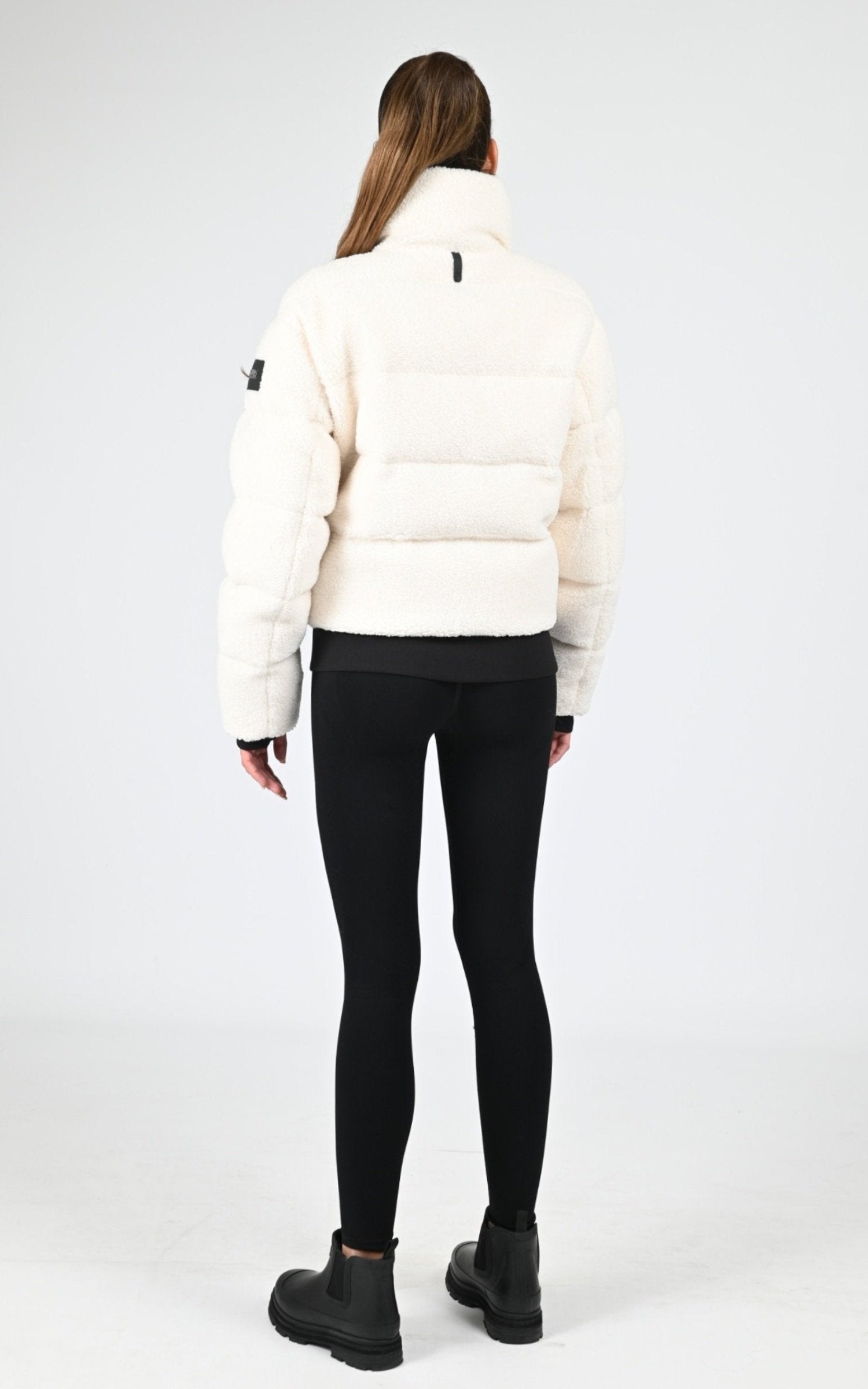 Bl doudoune Textile Femme Mackage, modèle Anaya de couleur cream 4