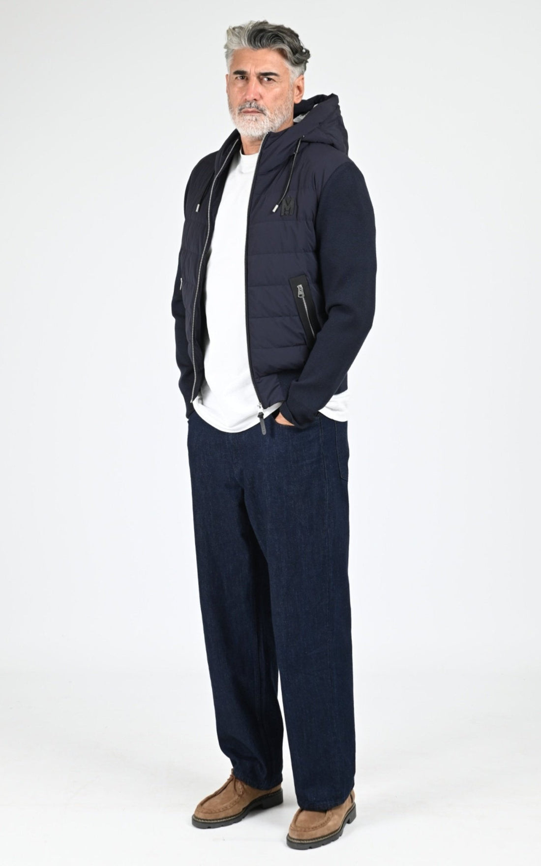Gilet doudoune Textile Homme Mackage, modèle Andrew-z de couleur navy