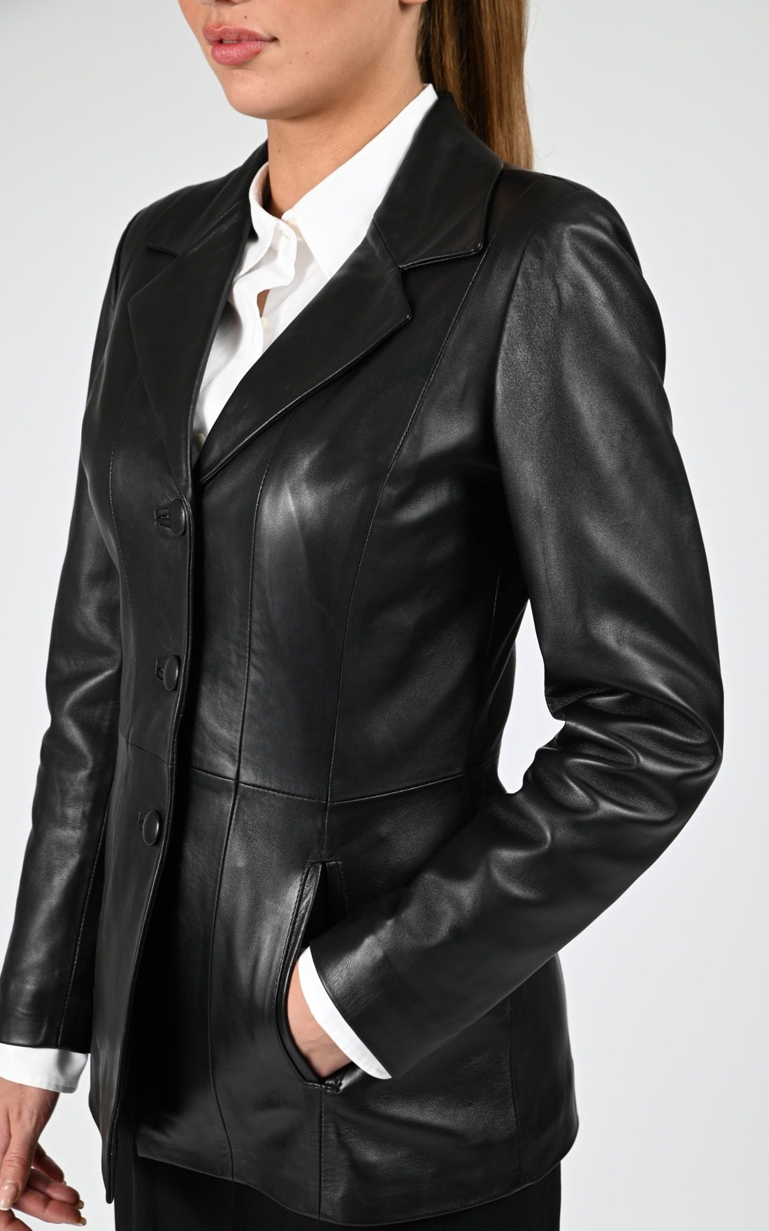 A &quot;ANITA&quot; Noir La Canadienne Veste Femme closed photo