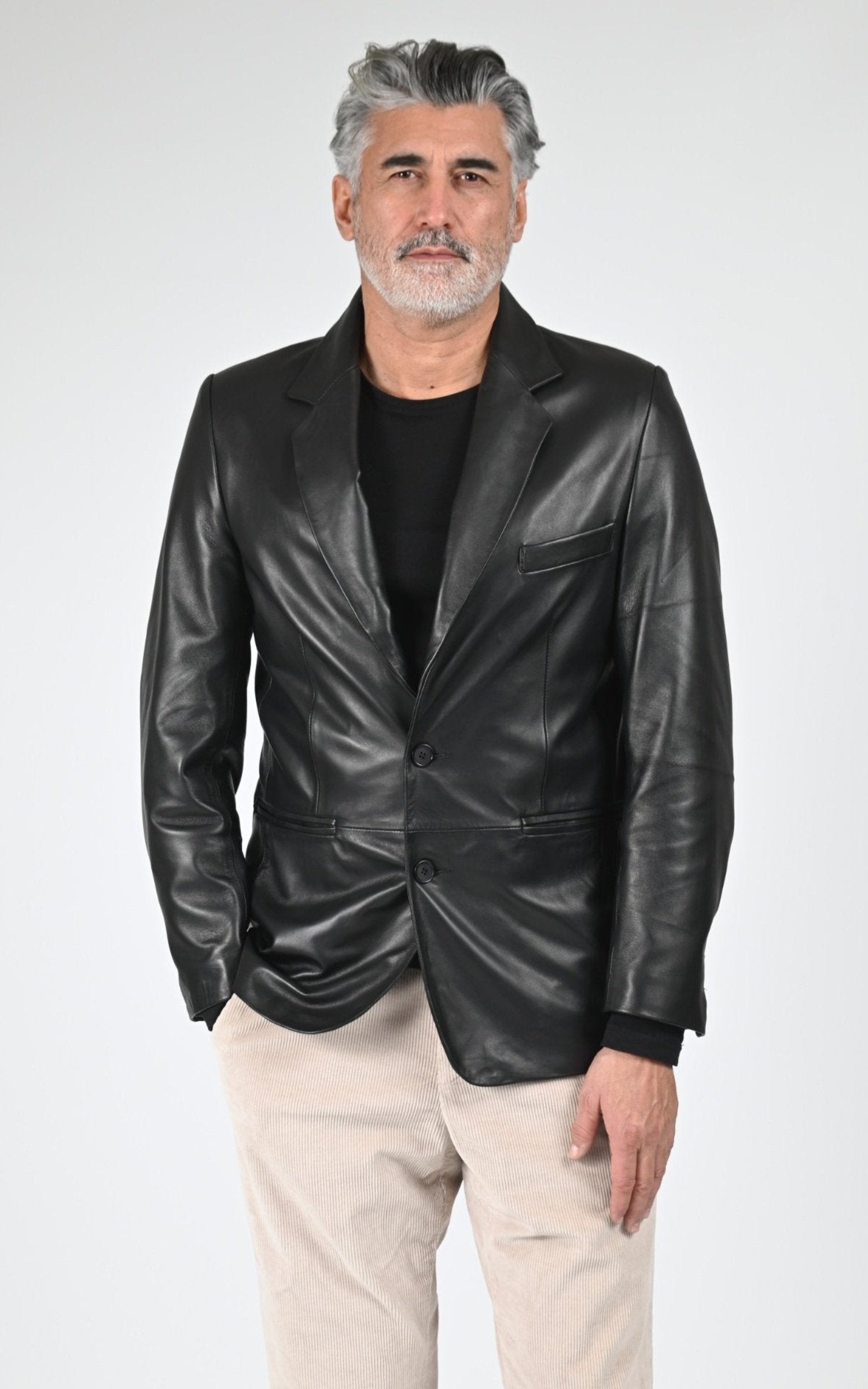 Veste Cuir Homme La Canadienne, modèle Armand de couleur marron 1