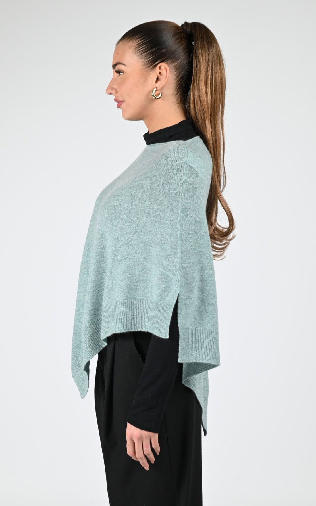 Cape Textile Femme Notshy, modèle Auguste 4702042c de couleur aquamarine