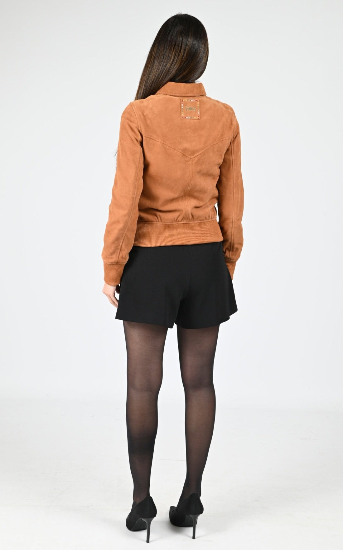 Blouson Daim Femme Rose Garden, modèle Austin 104181 de couleur cognac