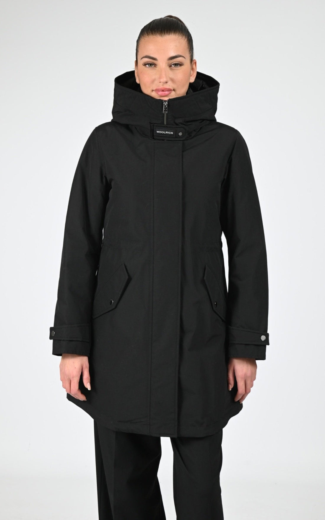 Parka Textile Femme Woolrich, modèle Authentic 3en1 ou1105 de couleur black