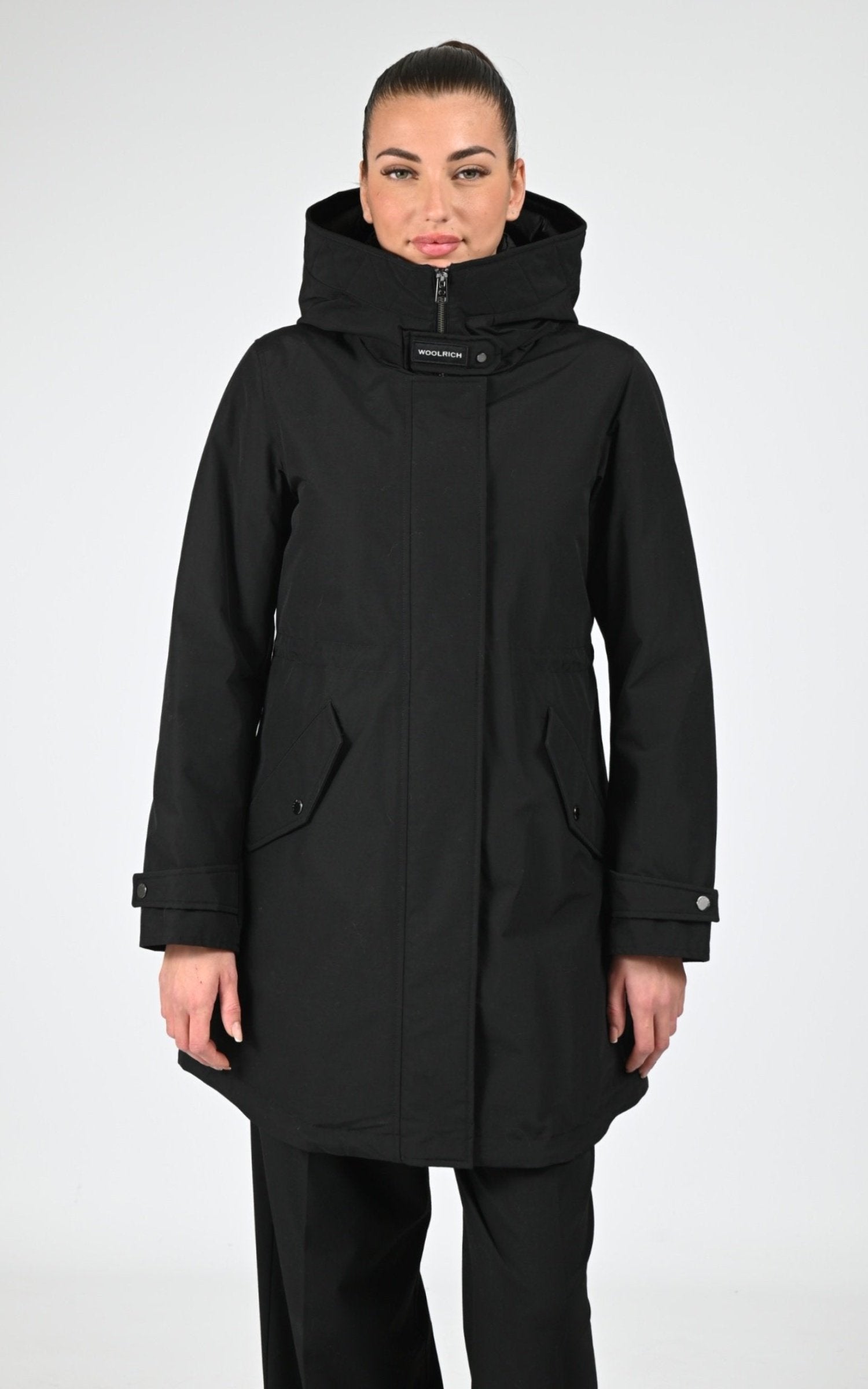 Parka Textile Femme Woolrich, modèle Authentic 3en1 ou1105 de couleur black 1