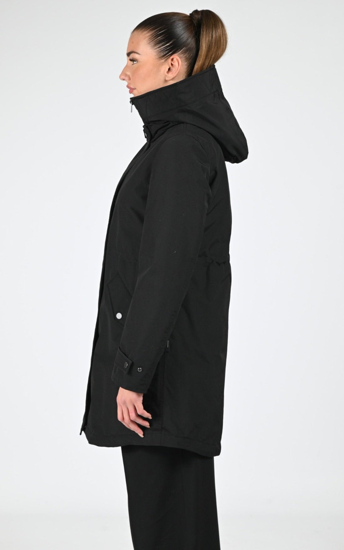 Parka Textile Femme Woolrich, modèle Authentic 3en1 ou1105 de couleur black