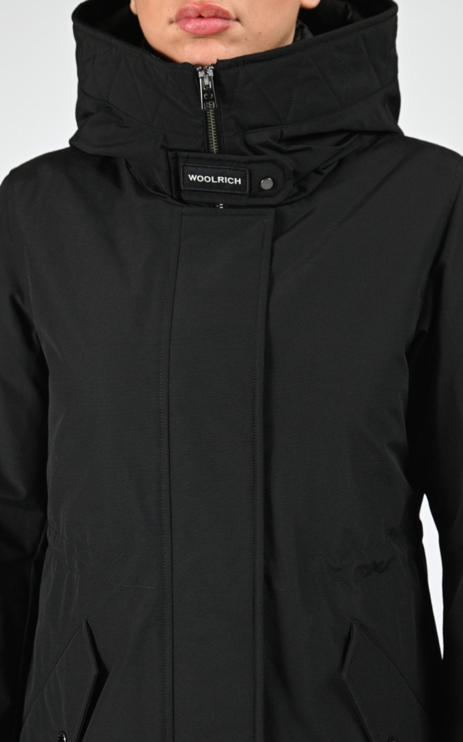 Parka Textile Femme Woolrich, modèle Authentic 3en1 ou1105 de couleur black