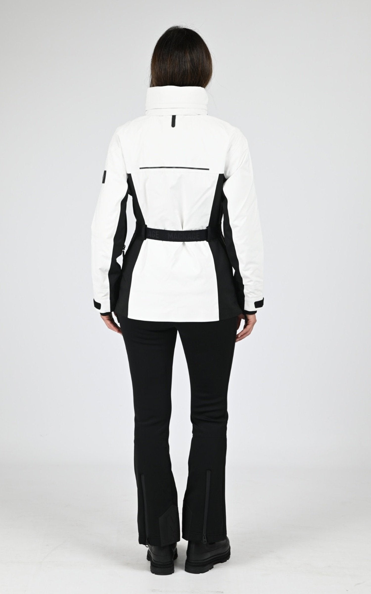 3/4 doudoune Textile Femme Mackage, modèle Ayira de couleur off white 4