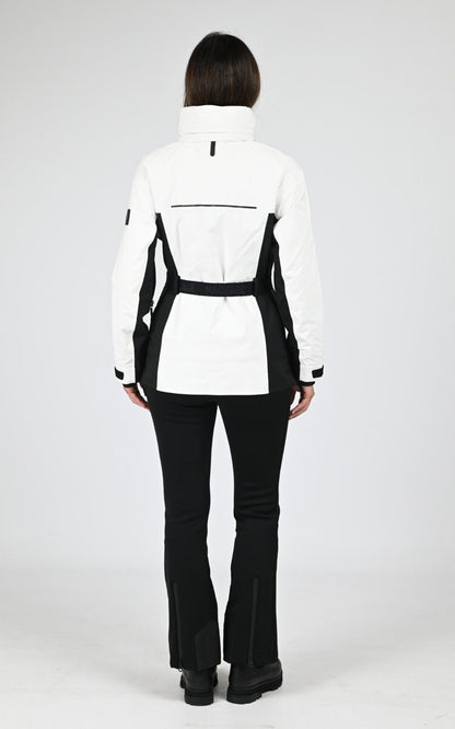 3/4 doudoune Textile Femme Mackage, modèle Ayira de couleur off white