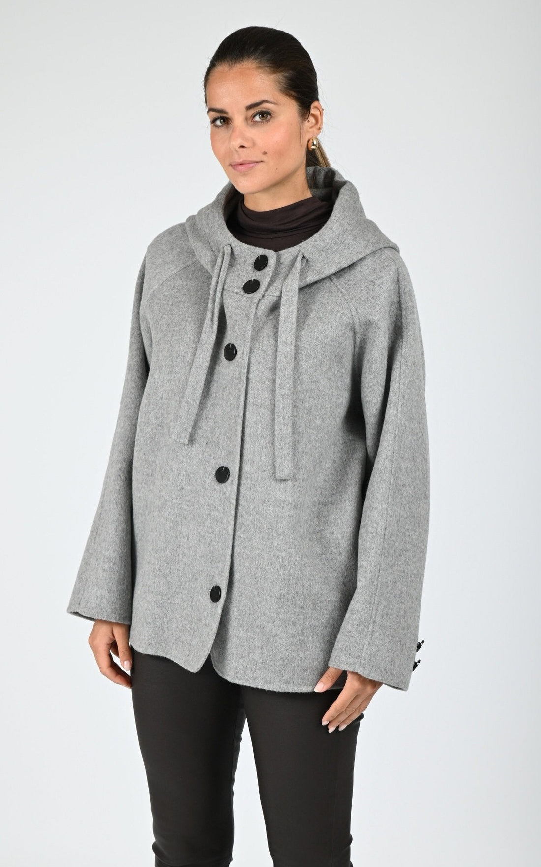 Veste à capuche laine Akita gris