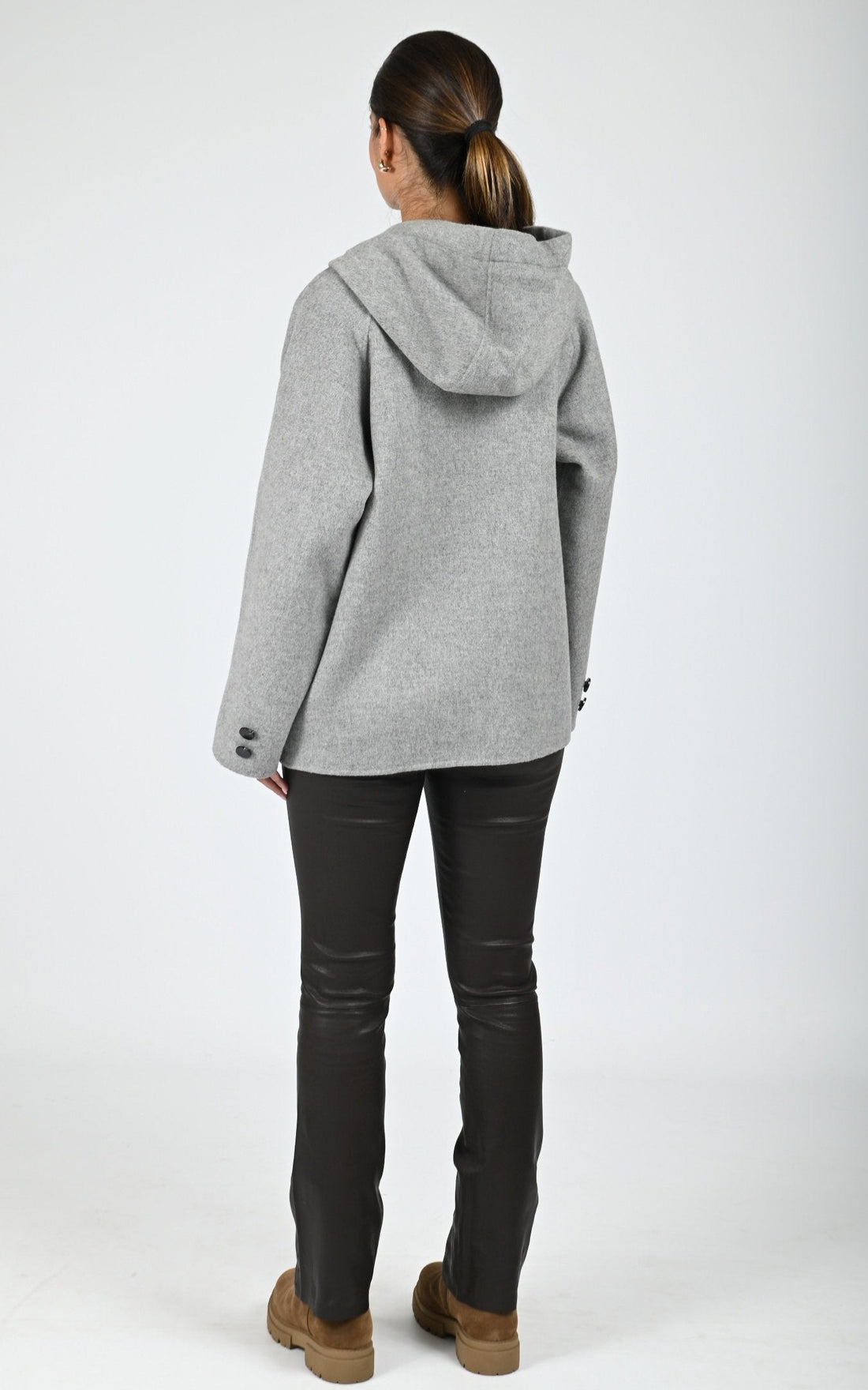 Veste à capuche laine Akita gris