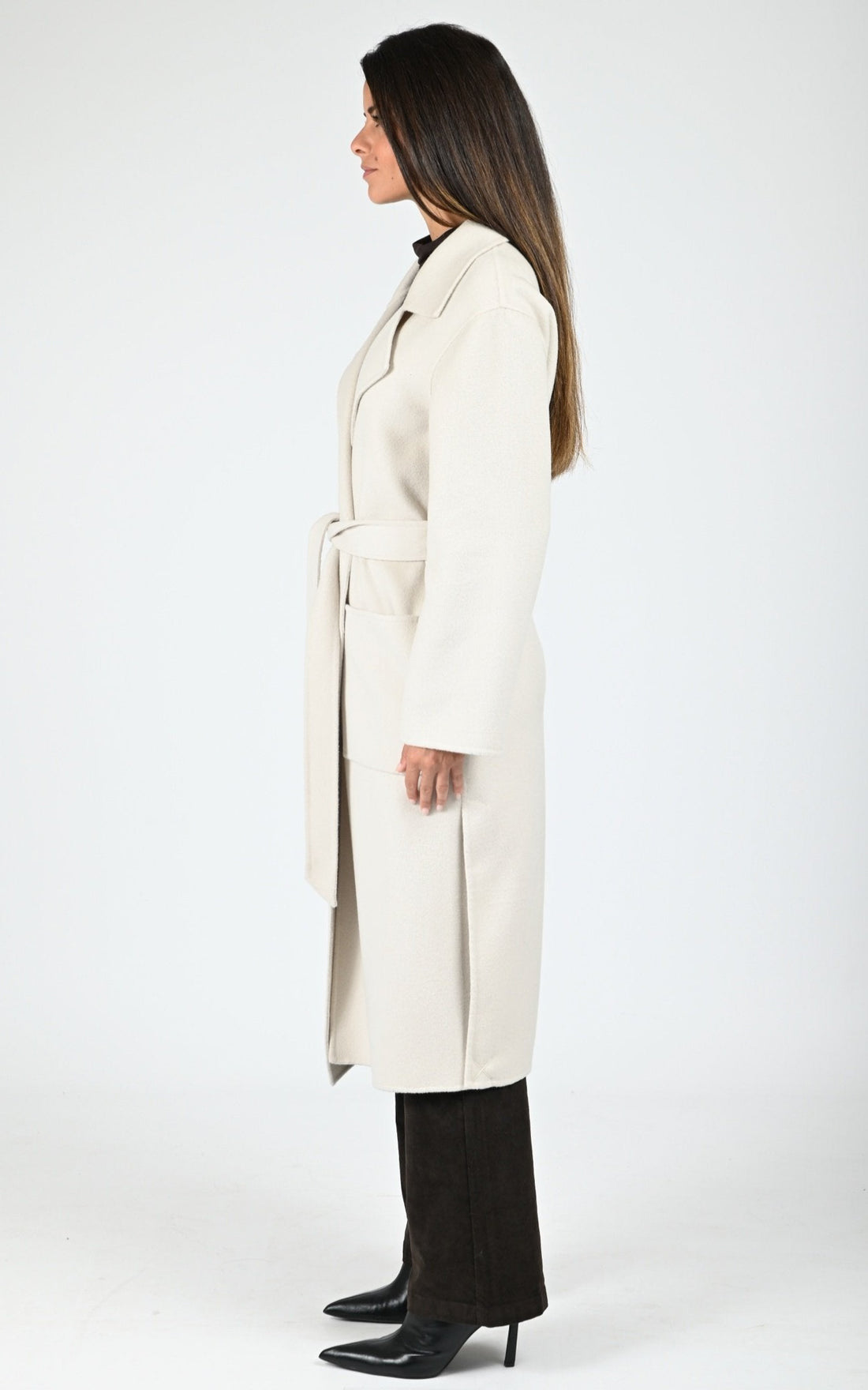 Manteau long en laine Allegoria beige