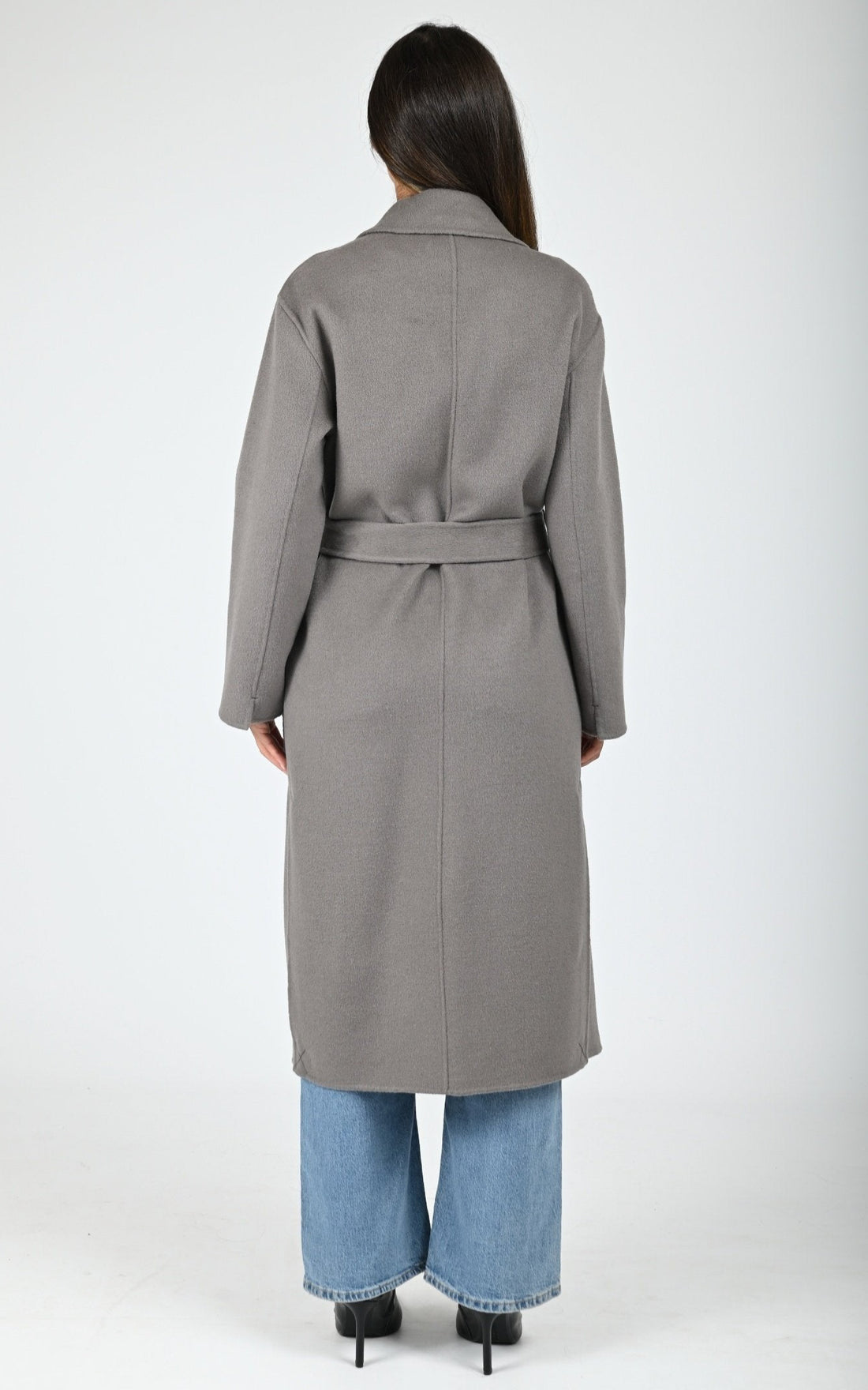 Manteau long en laine Allegoria gris