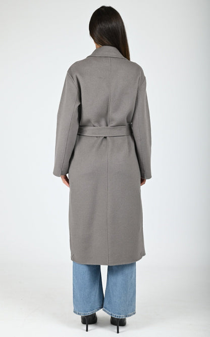 Manteau long en laine Allegoria gris