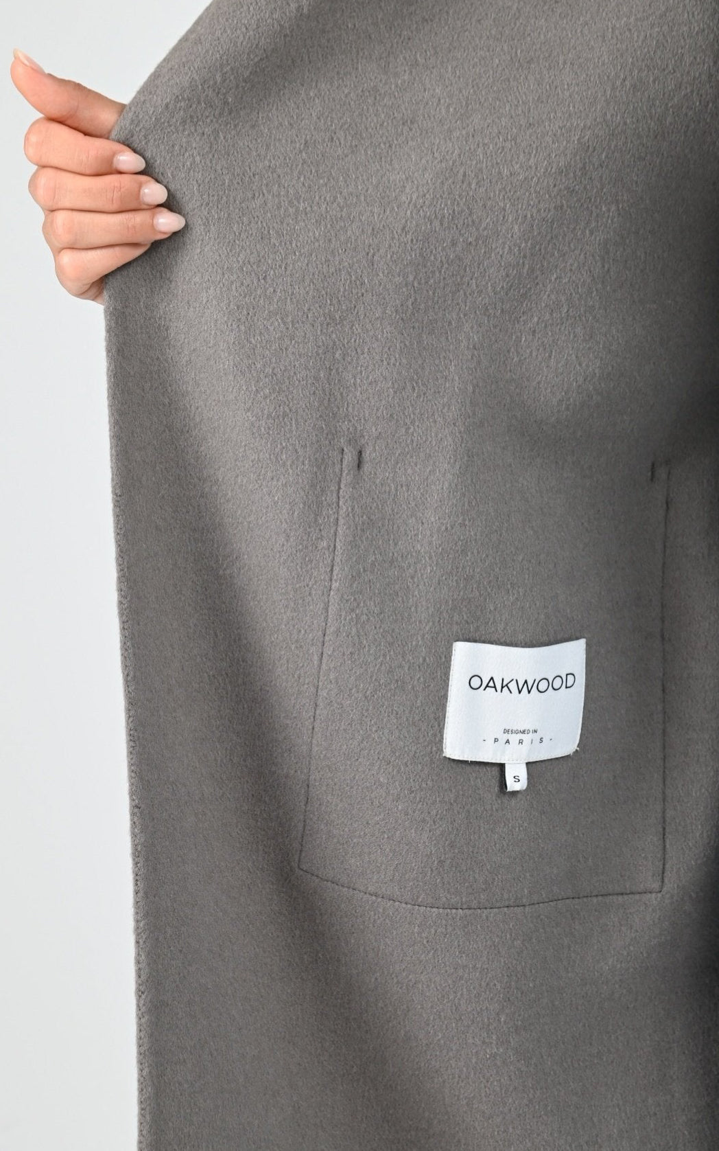 Manteau long en laine Allegoria gris