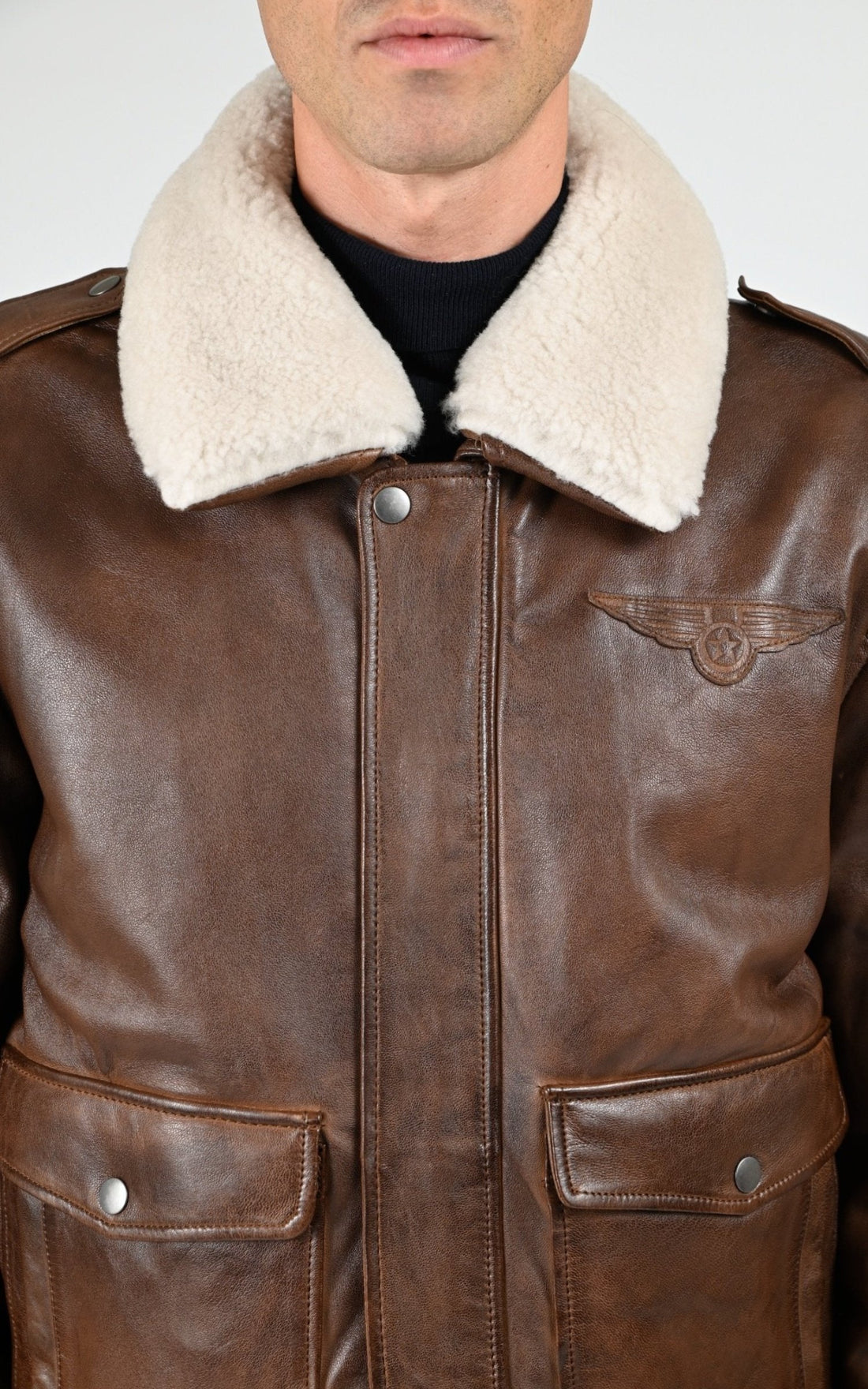 Pilote Cuir Homme Oakwood, modèle B12 65177 de couleur antic brown 560