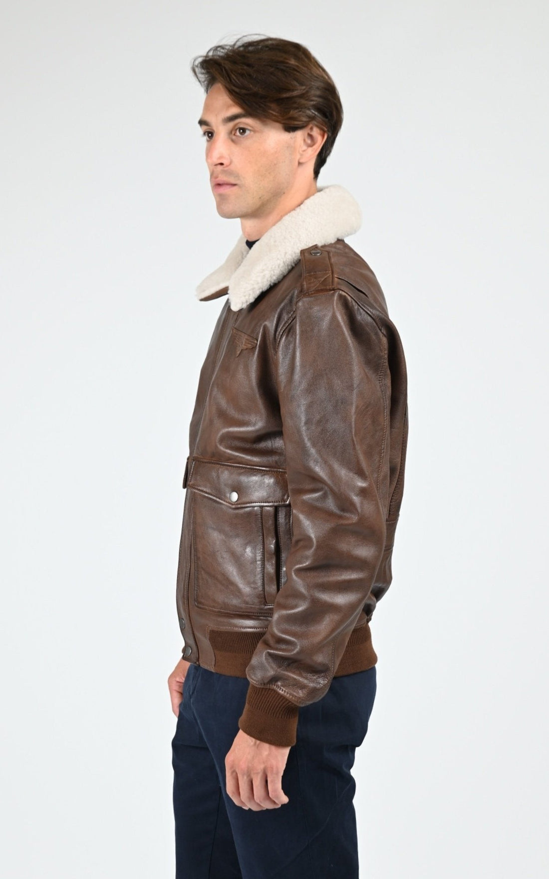 Pilote Cuir Homme Oakwood, modèle B12 65177 de couleur antic brown 560