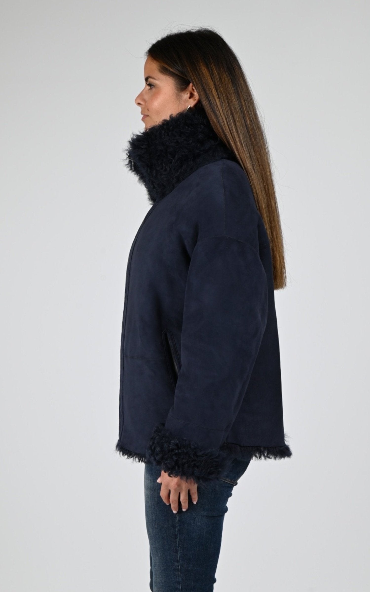 Veste Df Femme La Canadienne, modèle B2552k de couleur navy blue 010 3