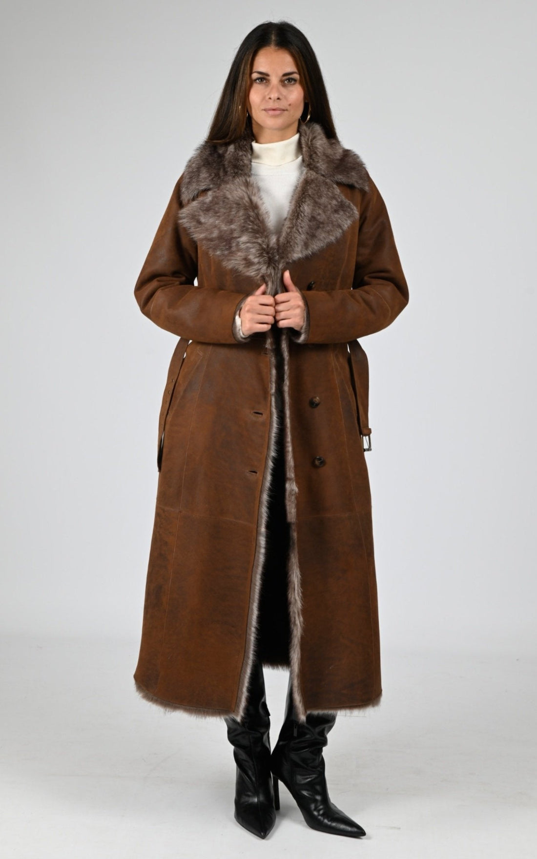 Manteau Df Femme La Canadienne, modèle B2576k de couleur tobacco antique