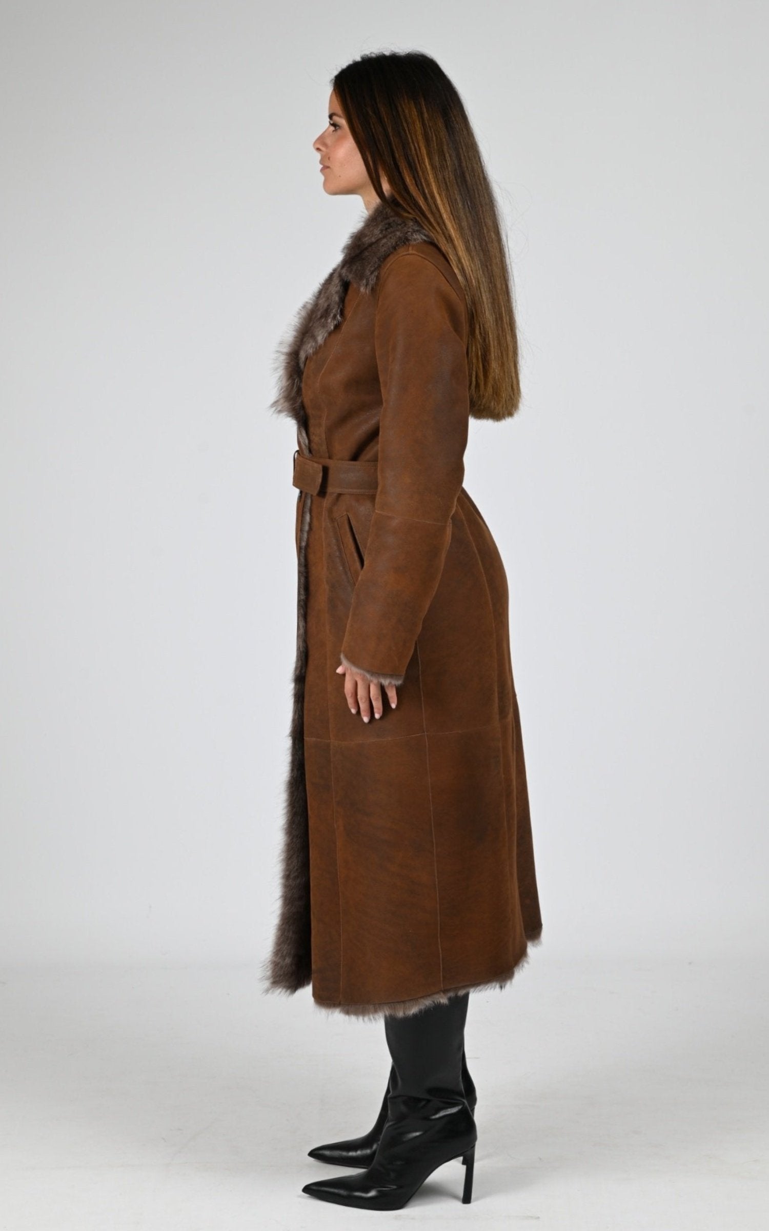 Manteau Df Femme La Canadienne, modèle B2576k de couleur tobacco antique 4