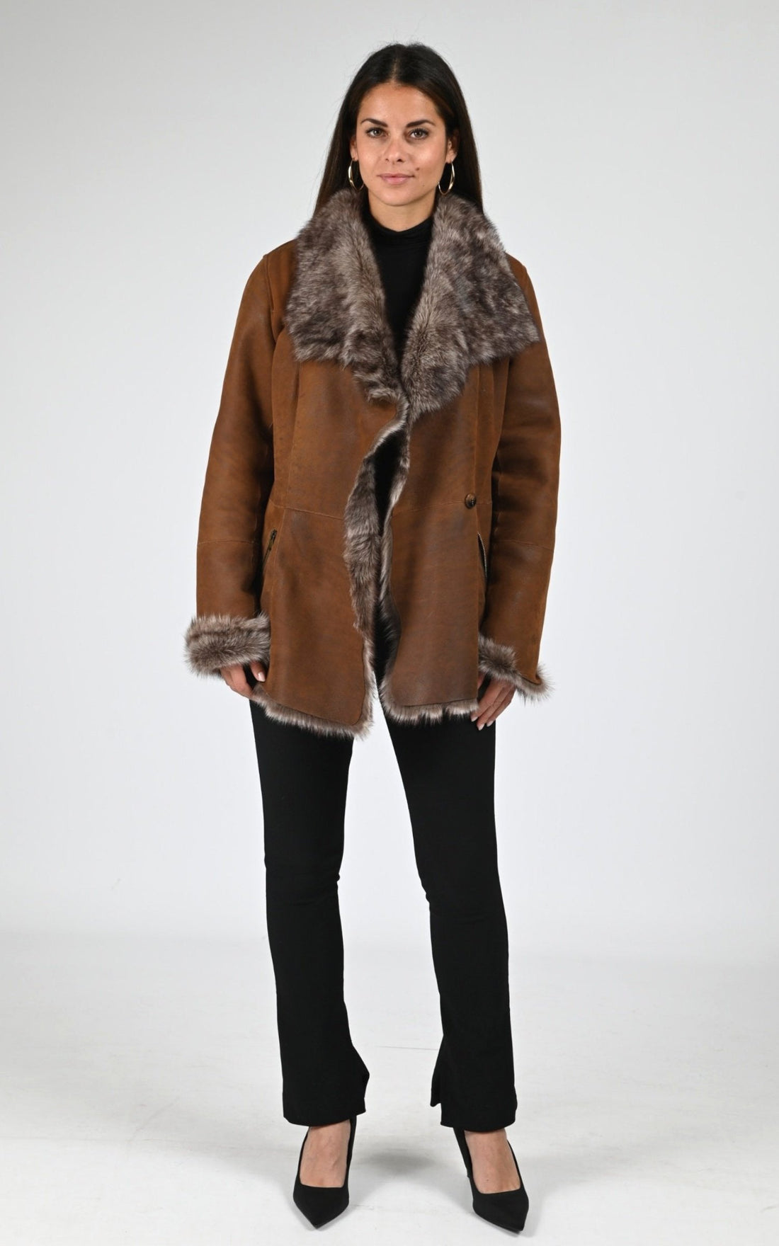 Veste Df Femme La Canadienne, modèle B2578k de couleur tobacco antique