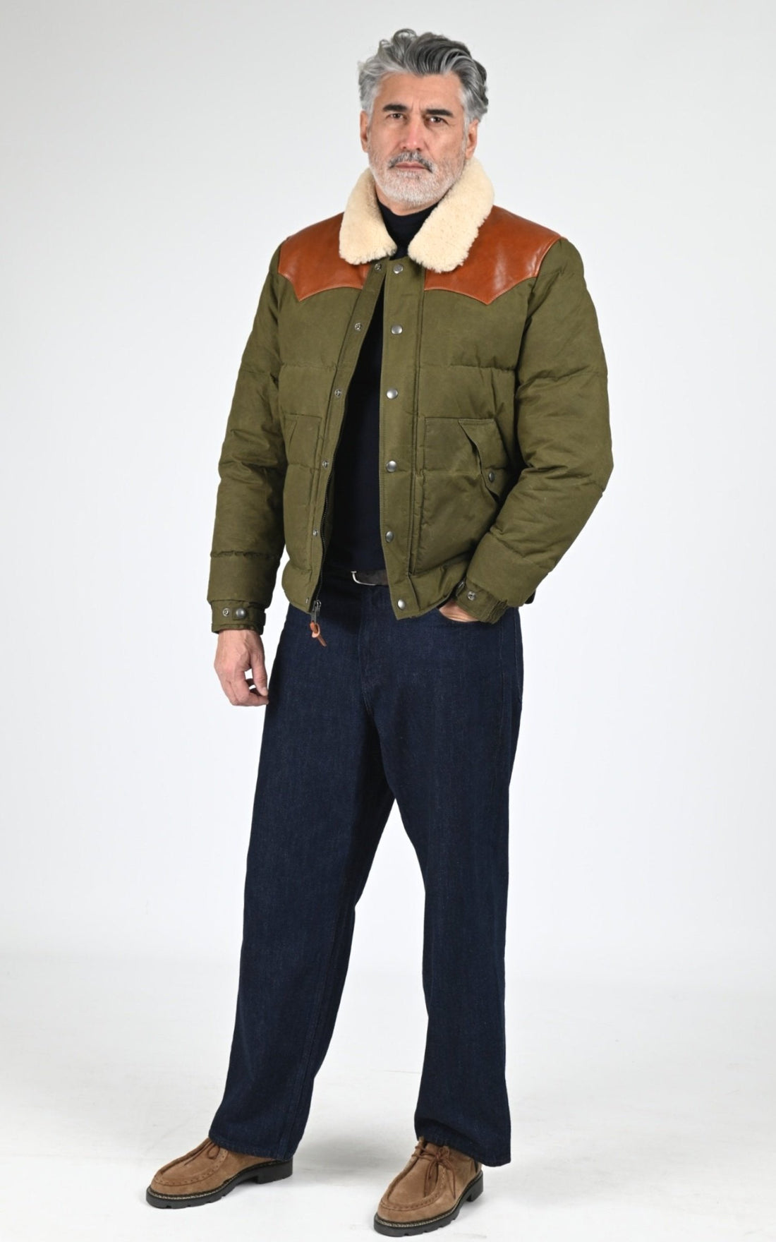 Veste Textile Homme Iron And Resin, modèle Basin jacket 102096 de couleur olive