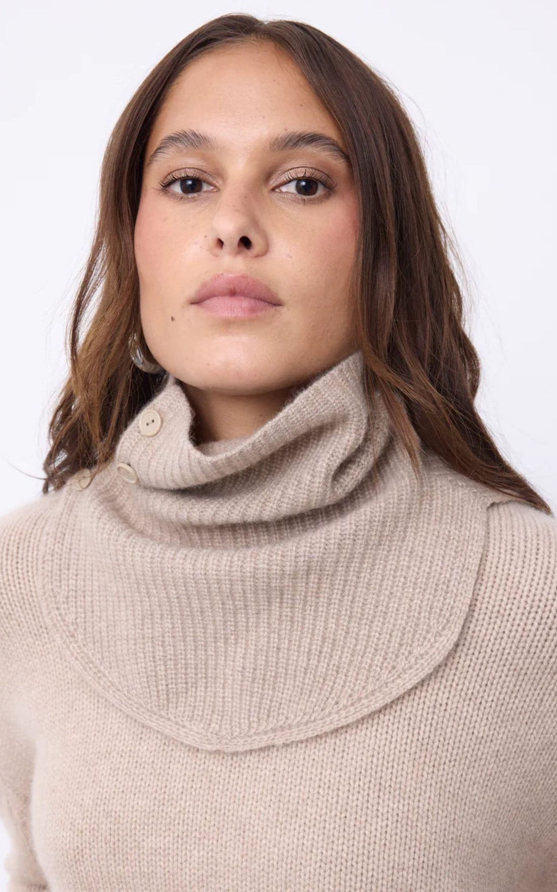 Col Textile Femme Notshy, modèle Baya 4702518 de couleur beige / taupe