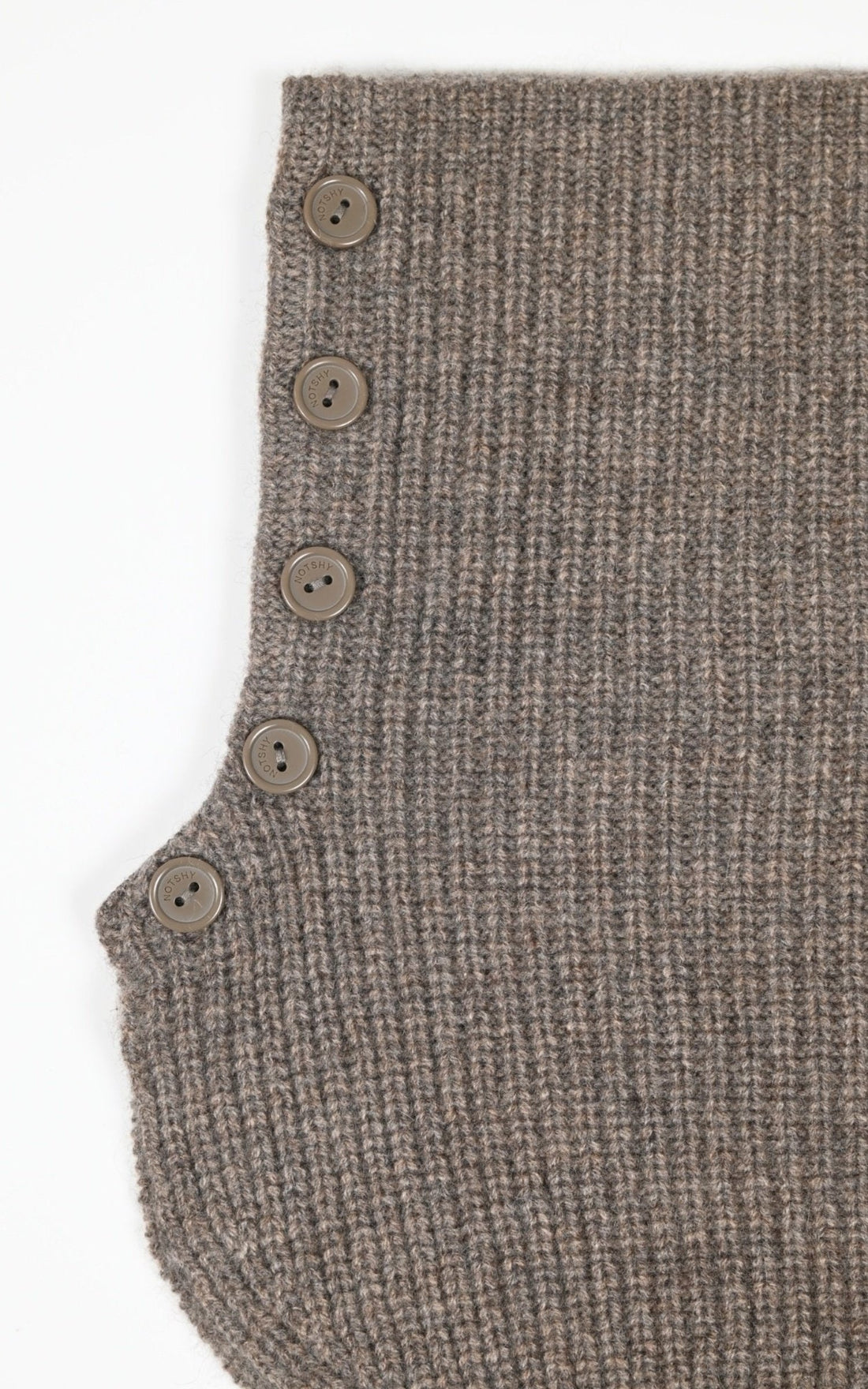 Col Textile Femme Notshy, modèle Baya 4702518 de couleur vison