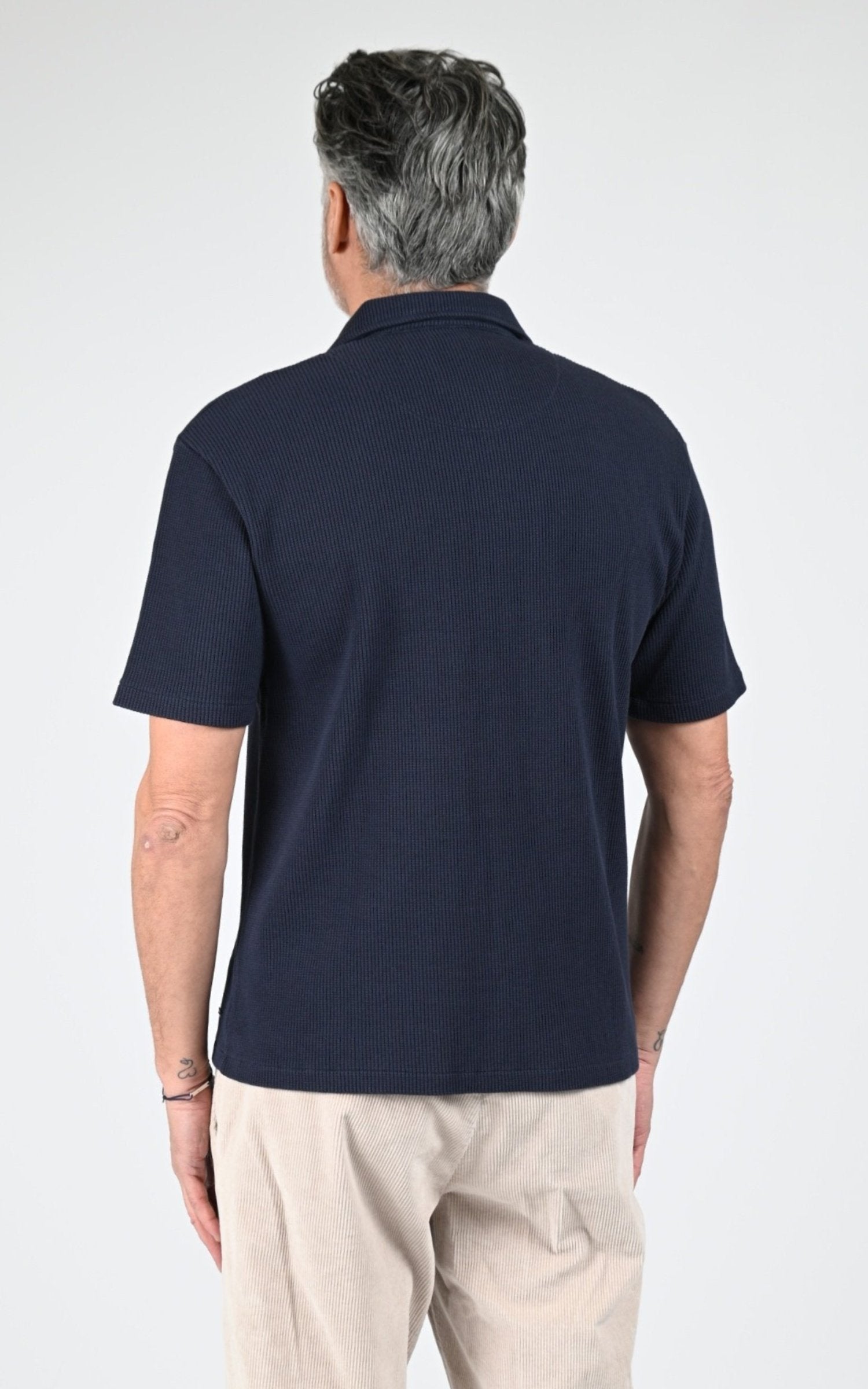 Chemise Textile Homme Rivieras, modèle Bembridge de couleur marine 4