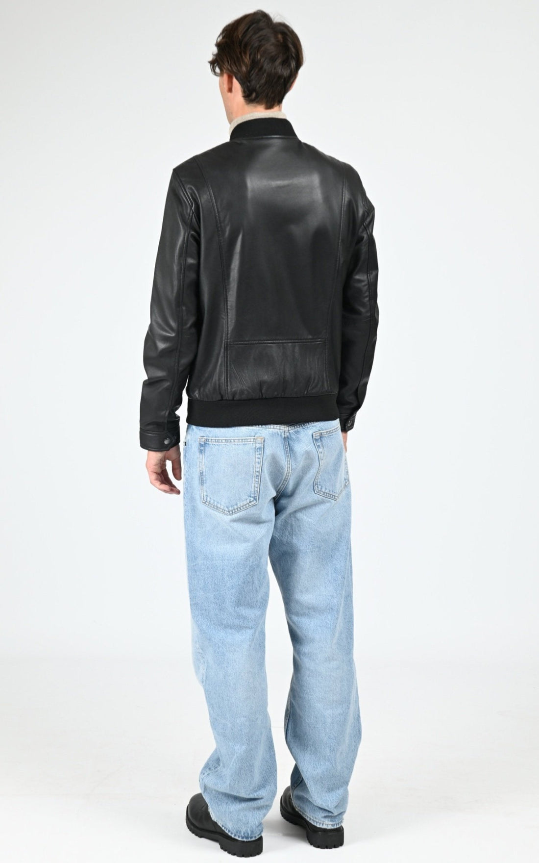 Blouson Cuir Homme La Canadienne, modèle Ben de couleur noir