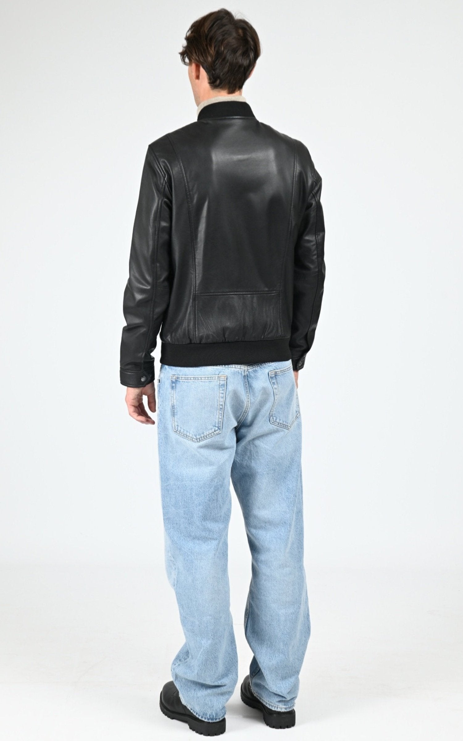 Blouson Cuir Homme La Canadienne, modèle Ben de couleur noir 3