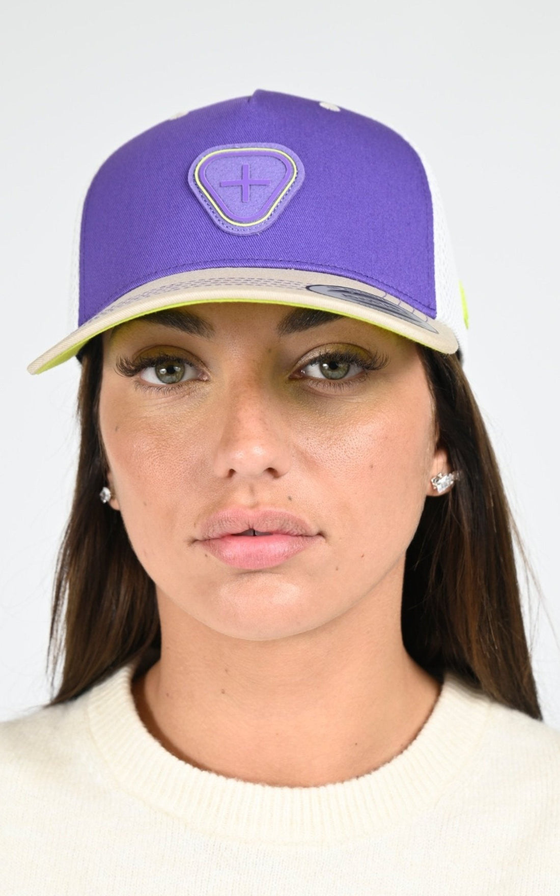 Casquette Textile Mixte Gertrude, modèle Billy 2 tones de couleur pensee / daim