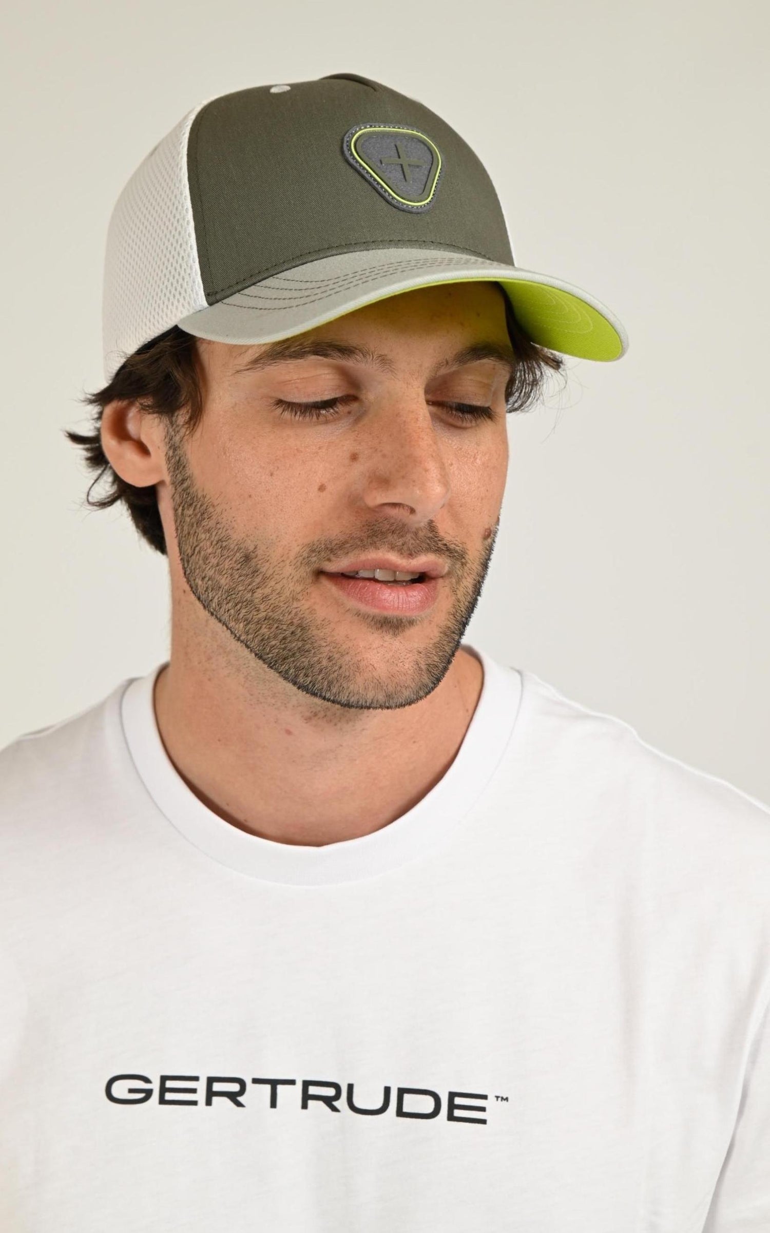 Casquette Textile Mixte Gertrude Et Gaston, modèle Billy 2 tones de couleur kaki / beton 2