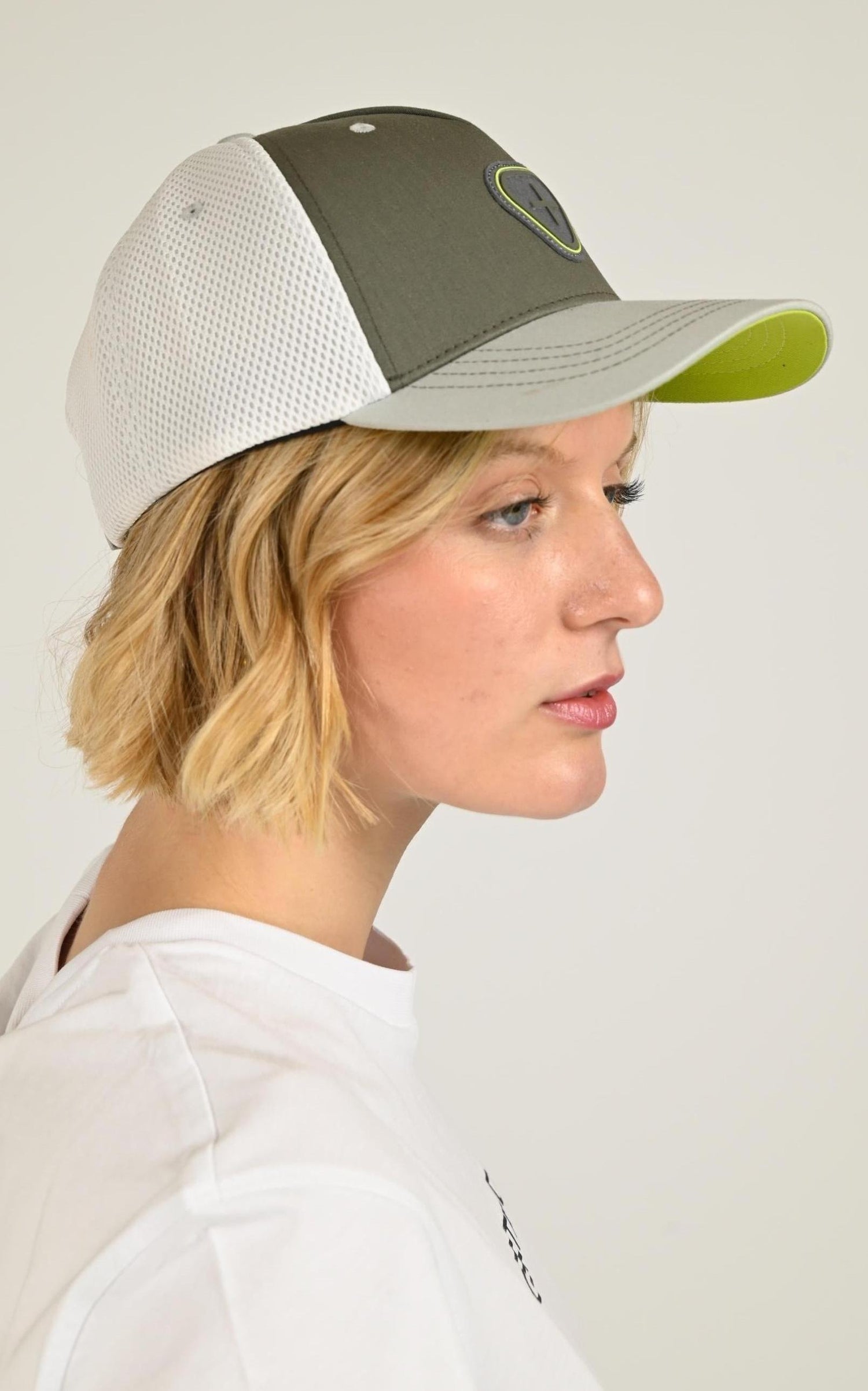 Casquette Textile Mixte Gertrude Et Gaston, modèle Billy 2 tones de couleur kaki / beton 3