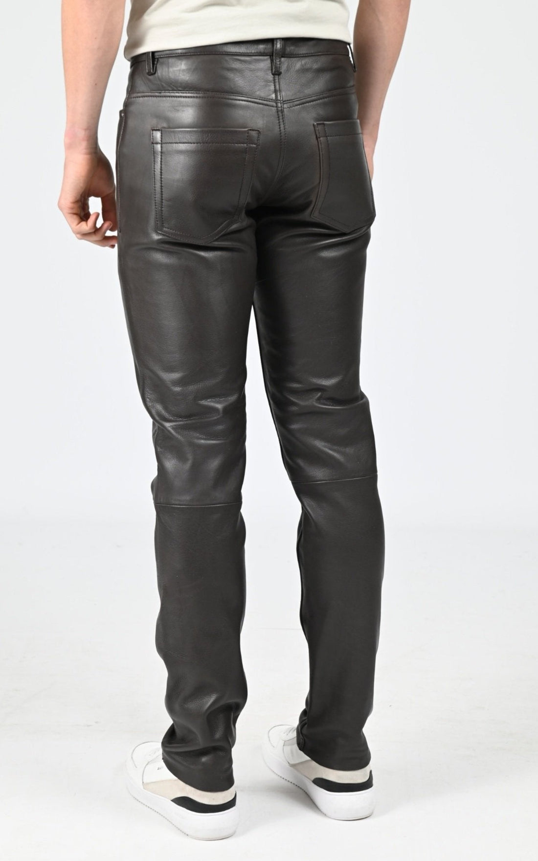 Pantalon Cuir Homme Daytona 73, modèle Booling 101493 de couleur marron