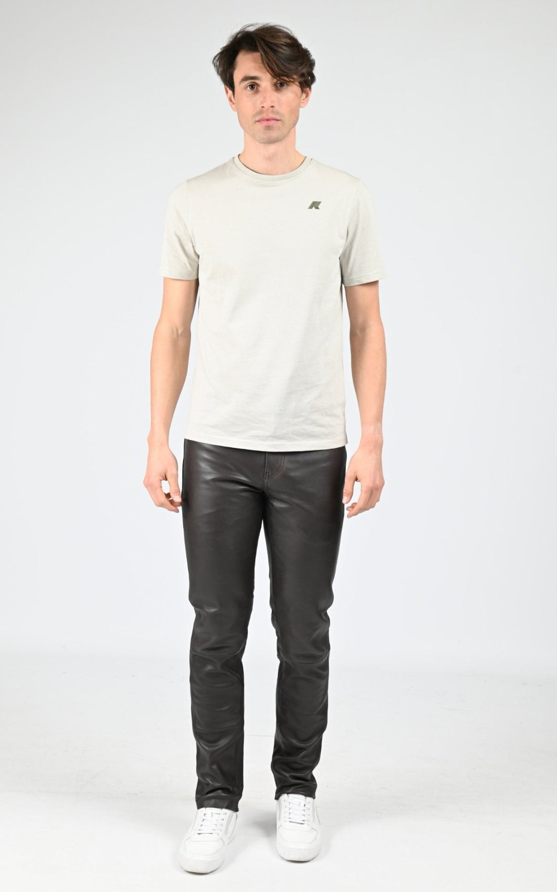 Pantalon Cuir Homme Daytona 73, modèle Booling 101493 de couleur marron